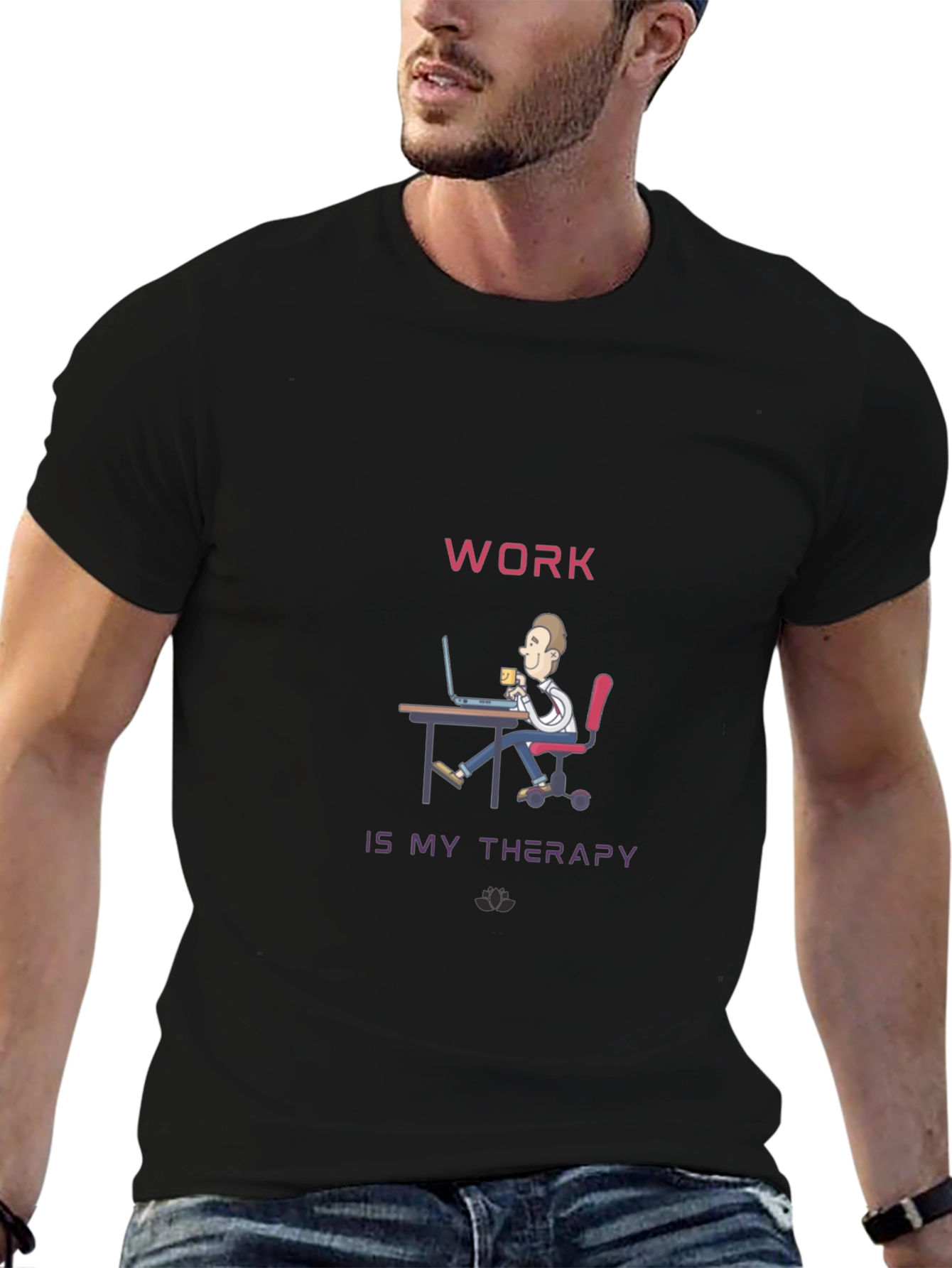 Work is My Therapy T-Shirt - Black