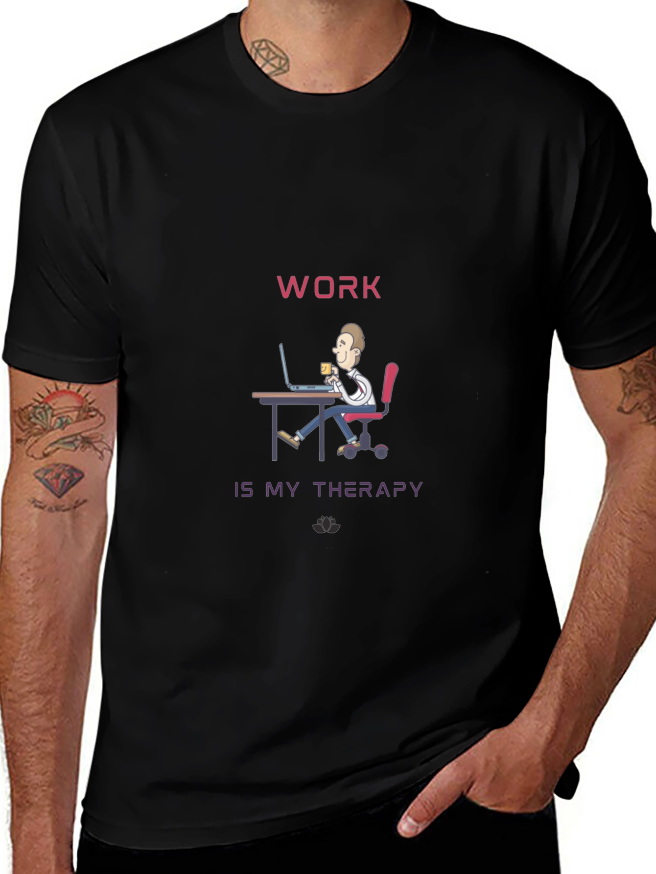 Work is My Therapy T-Shirt - Black