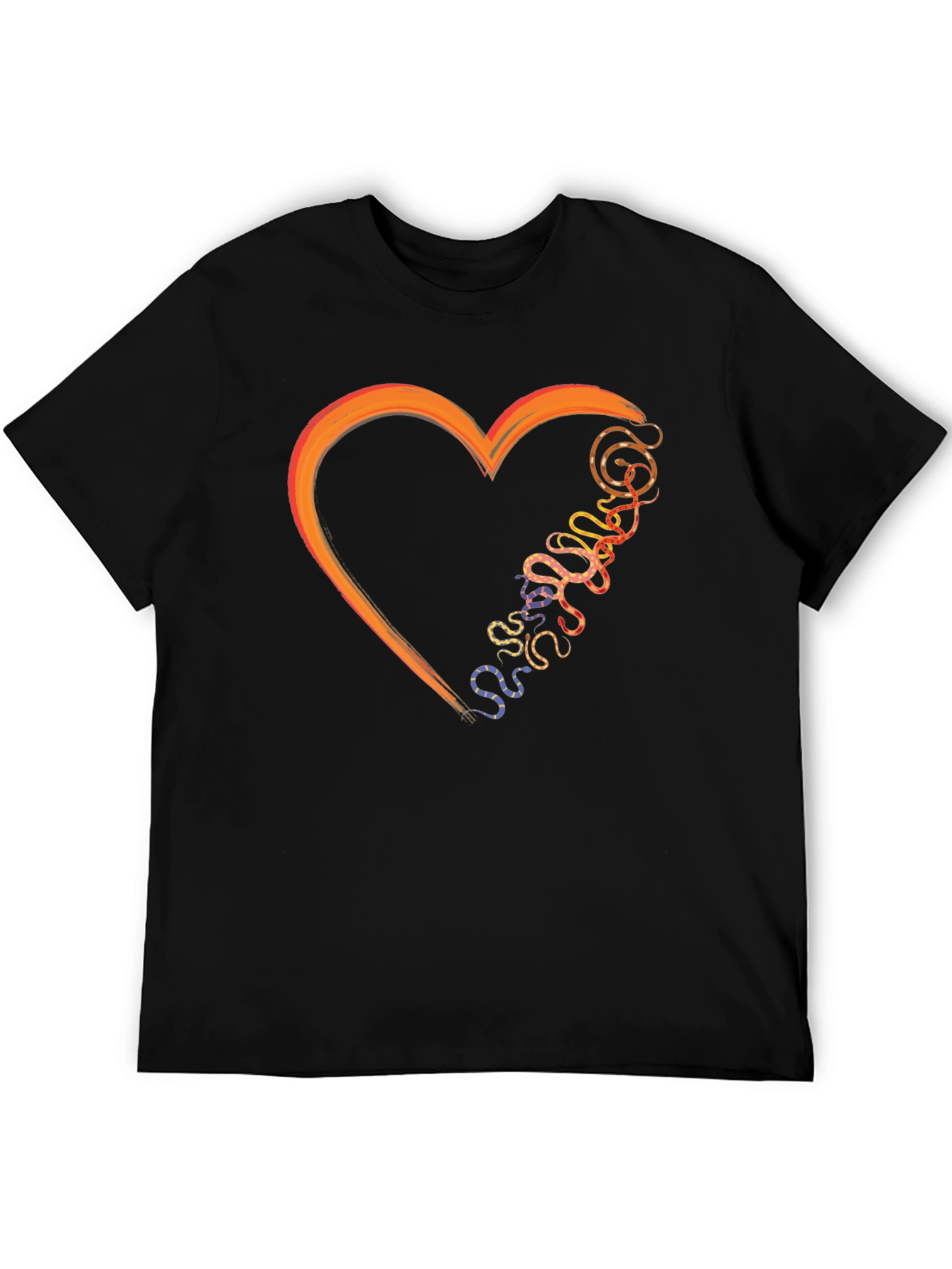 Heart & Snakes Black T-Shirt