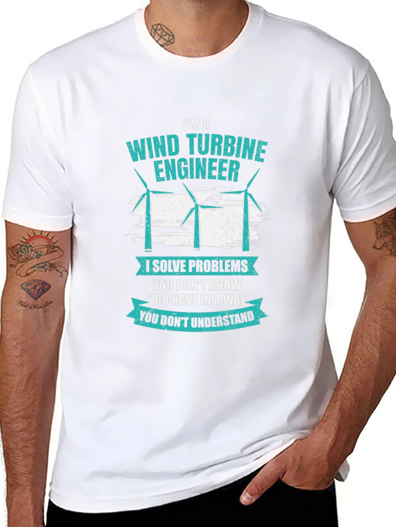 Wind Turbine Engineer T-Shirt: Problem Solver Apparel
