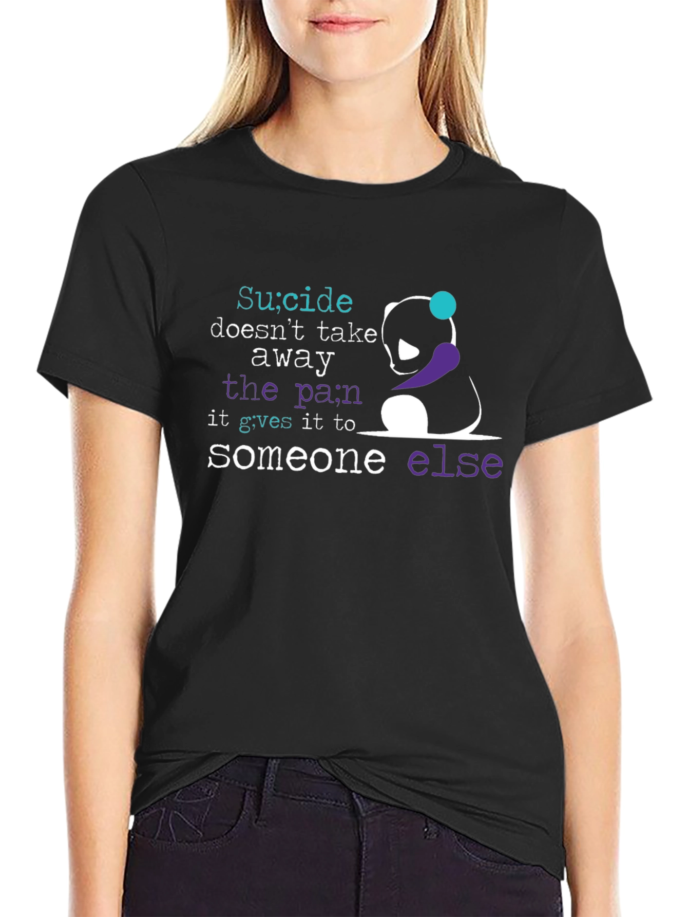 Suicide Awareness T-Shirt - Panda Graphic Tee