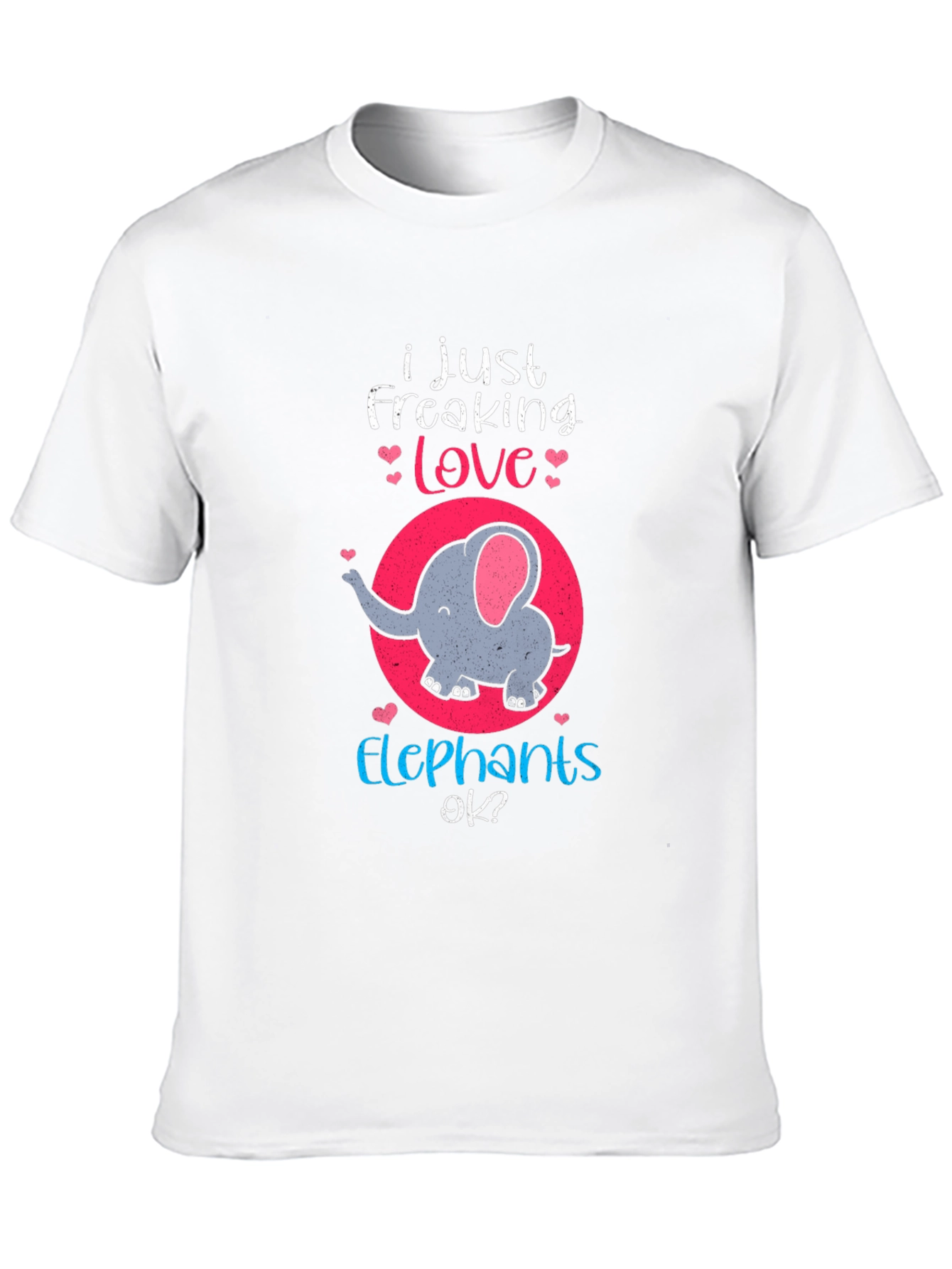 Elephant Lover T-Shirt - Freaking Love Elephants Tee