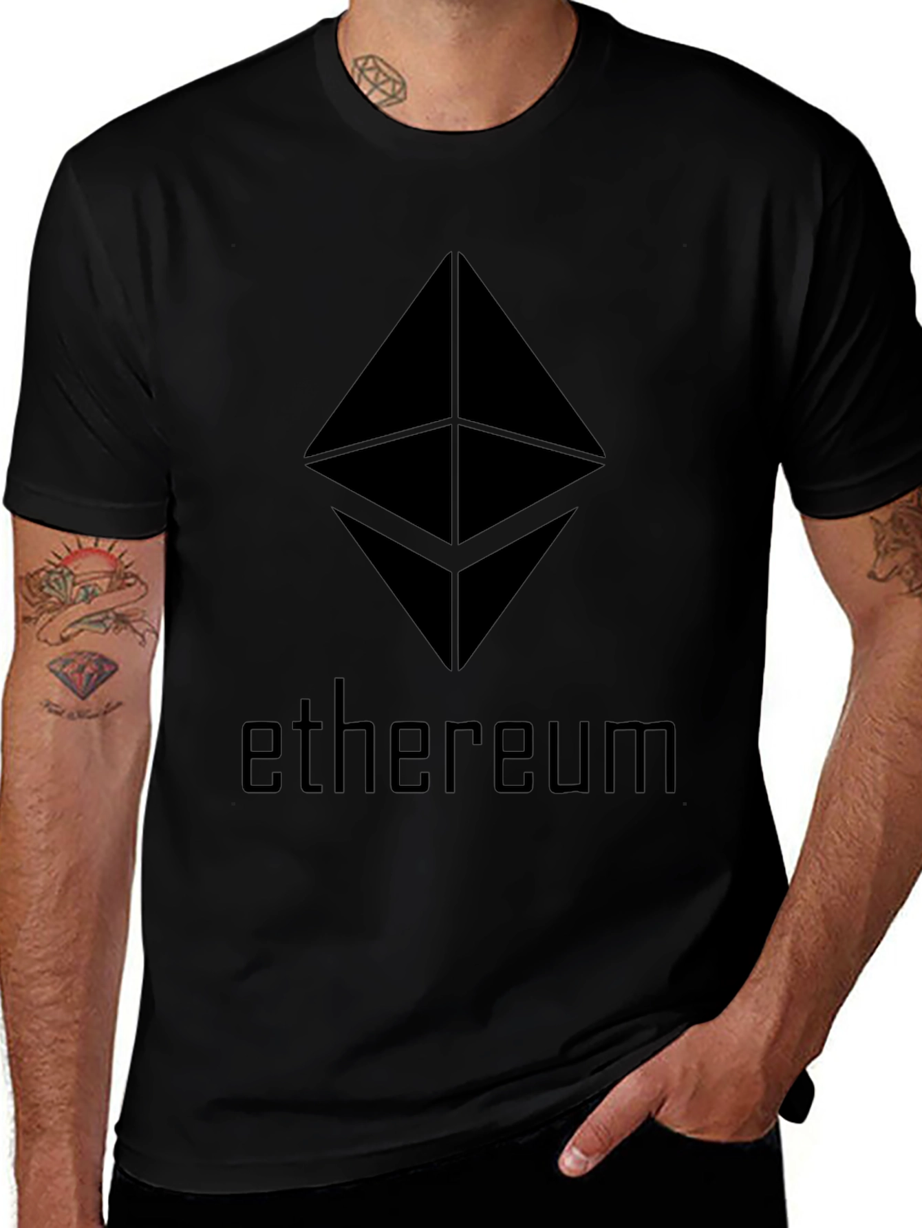 Ethereum Crypto Black T-Shirt - Modern Style