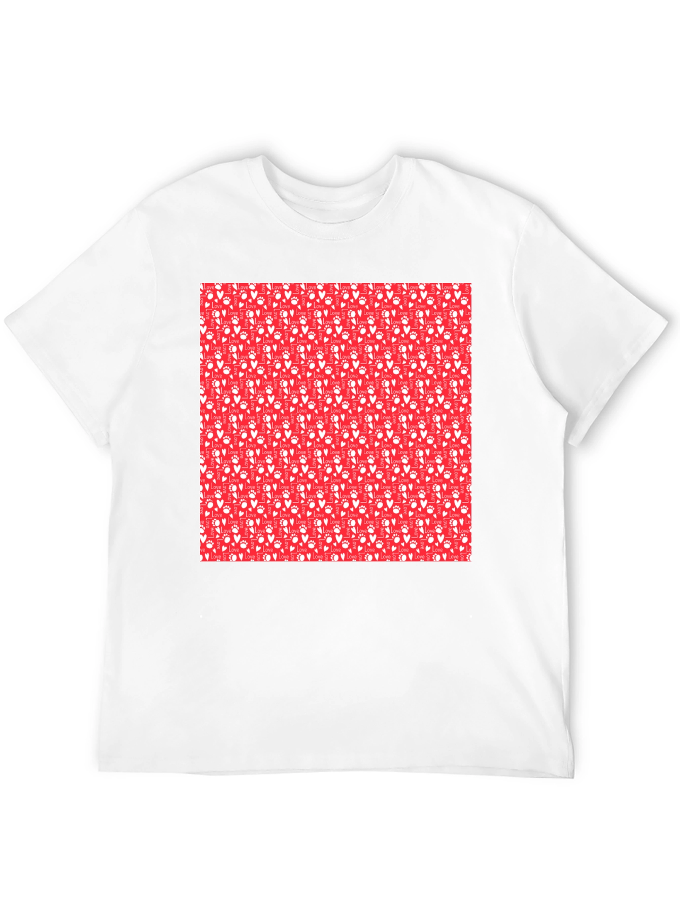 Love Paw Patterned T-Shirt