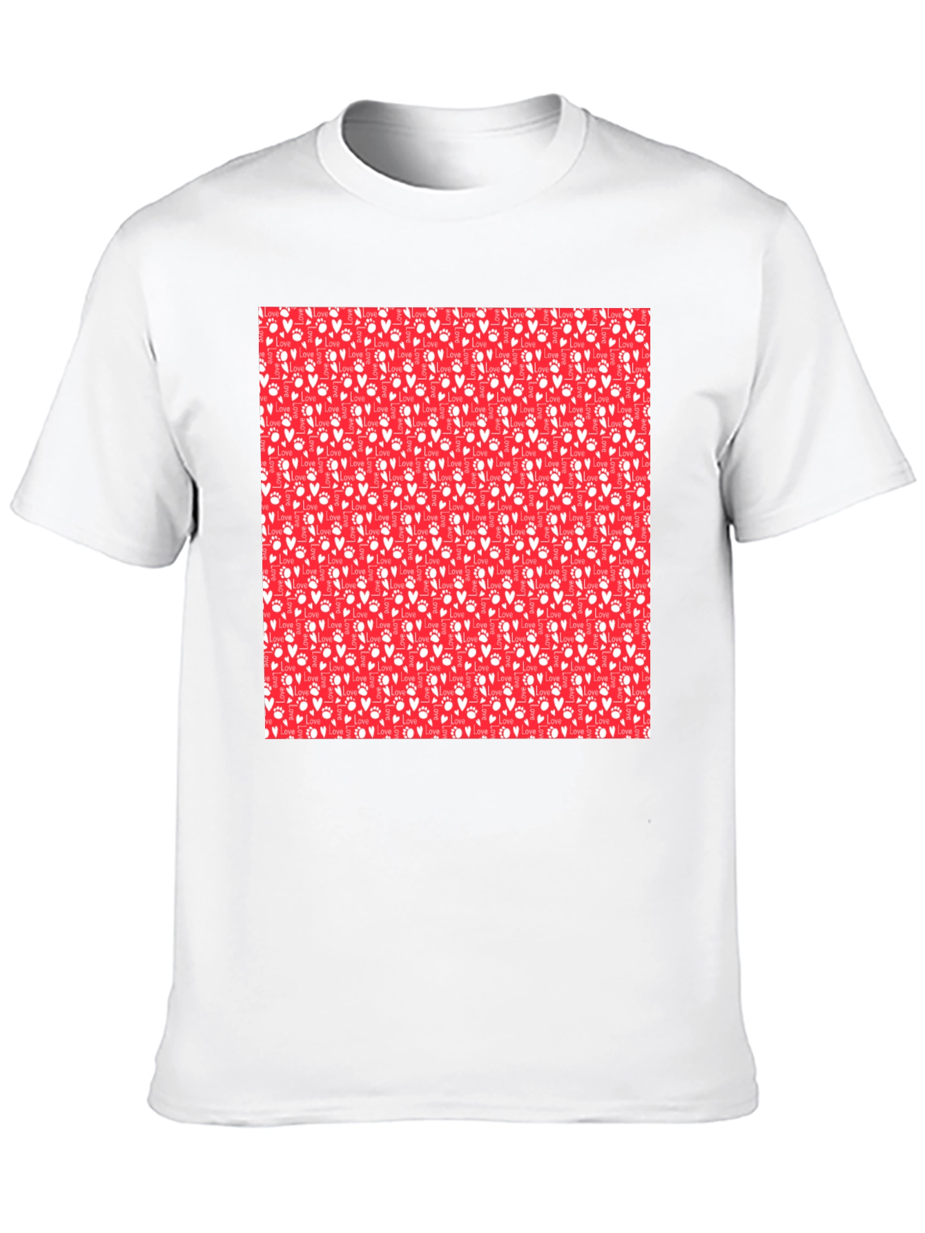 Love Paw Patterned T-Shirt