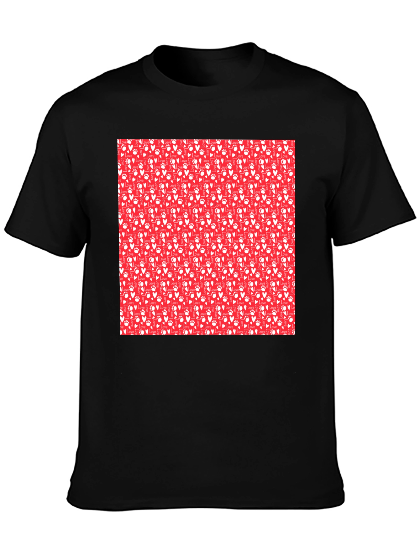 Love Paw Patterned T-Shirt