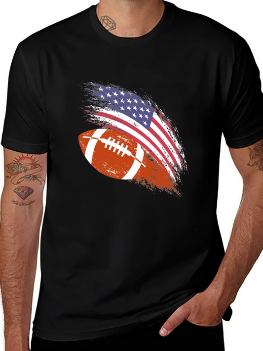 American Football Flag Graphic T-Shirt