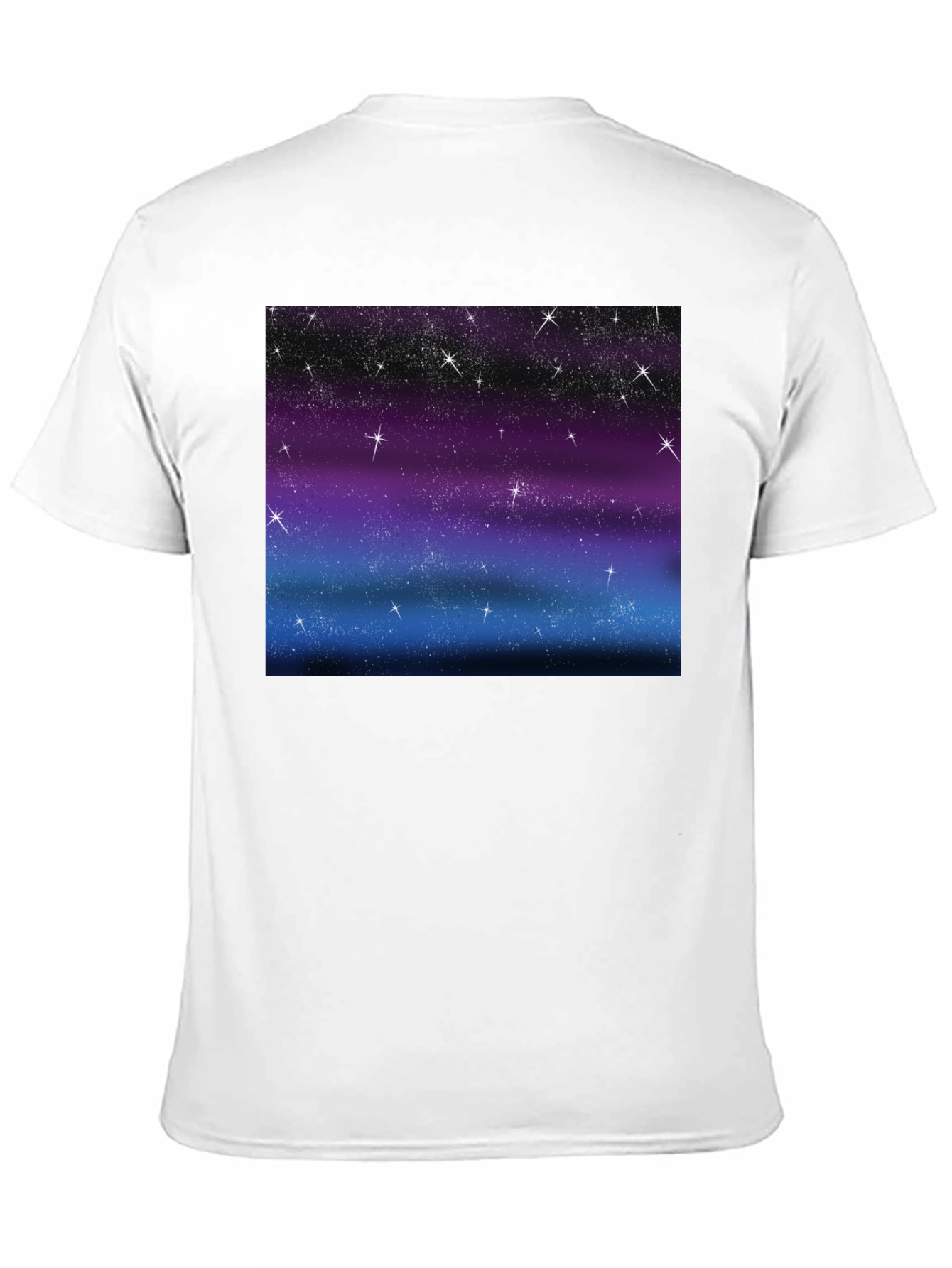 Galaxy Sky Starry Night Mens Black Tee
