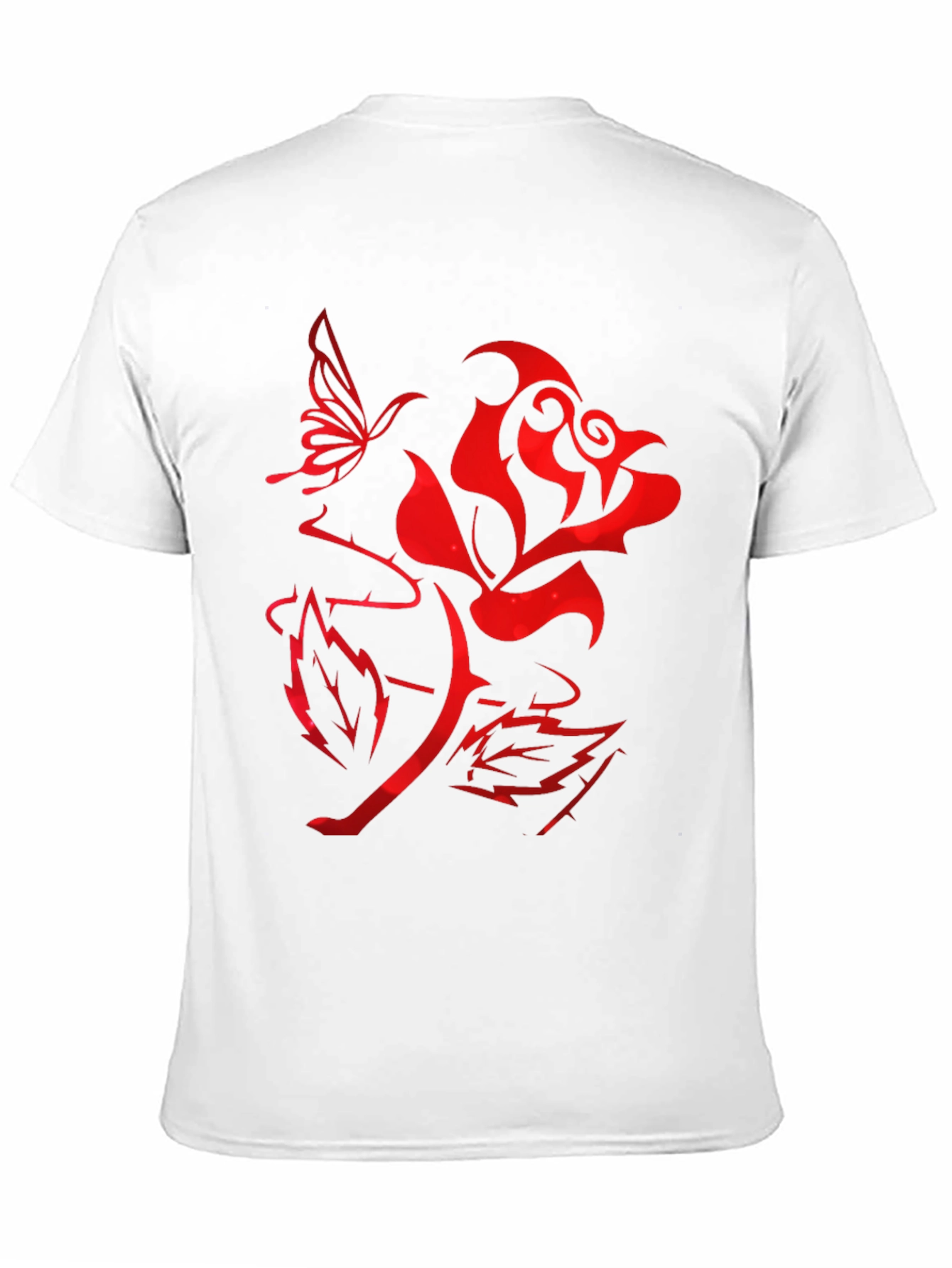 Tribal Rose & Butterfly Graphic Tee