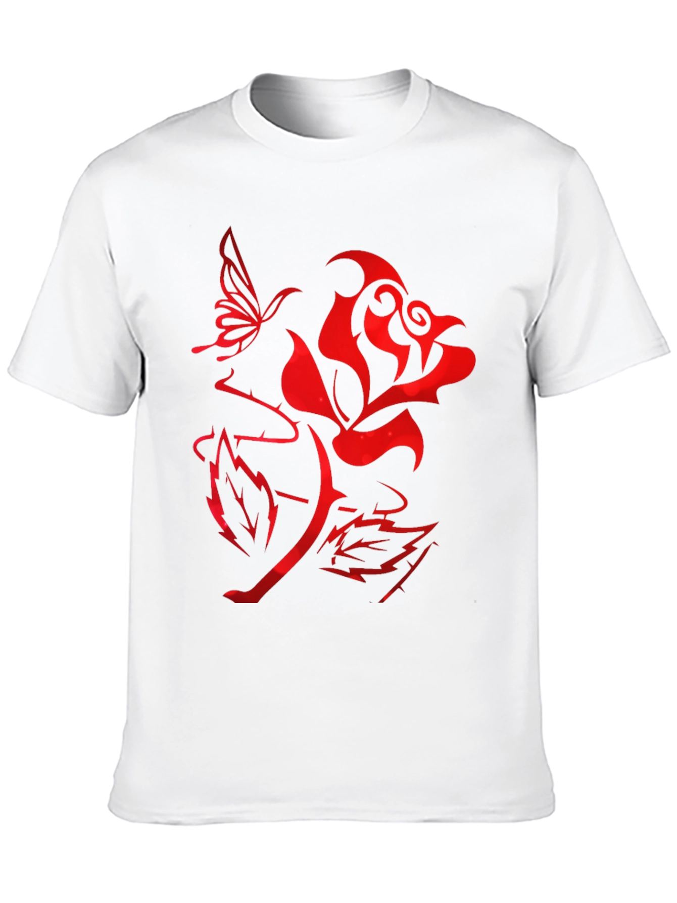 Tribal Rose & Butterfly Graphic Tee