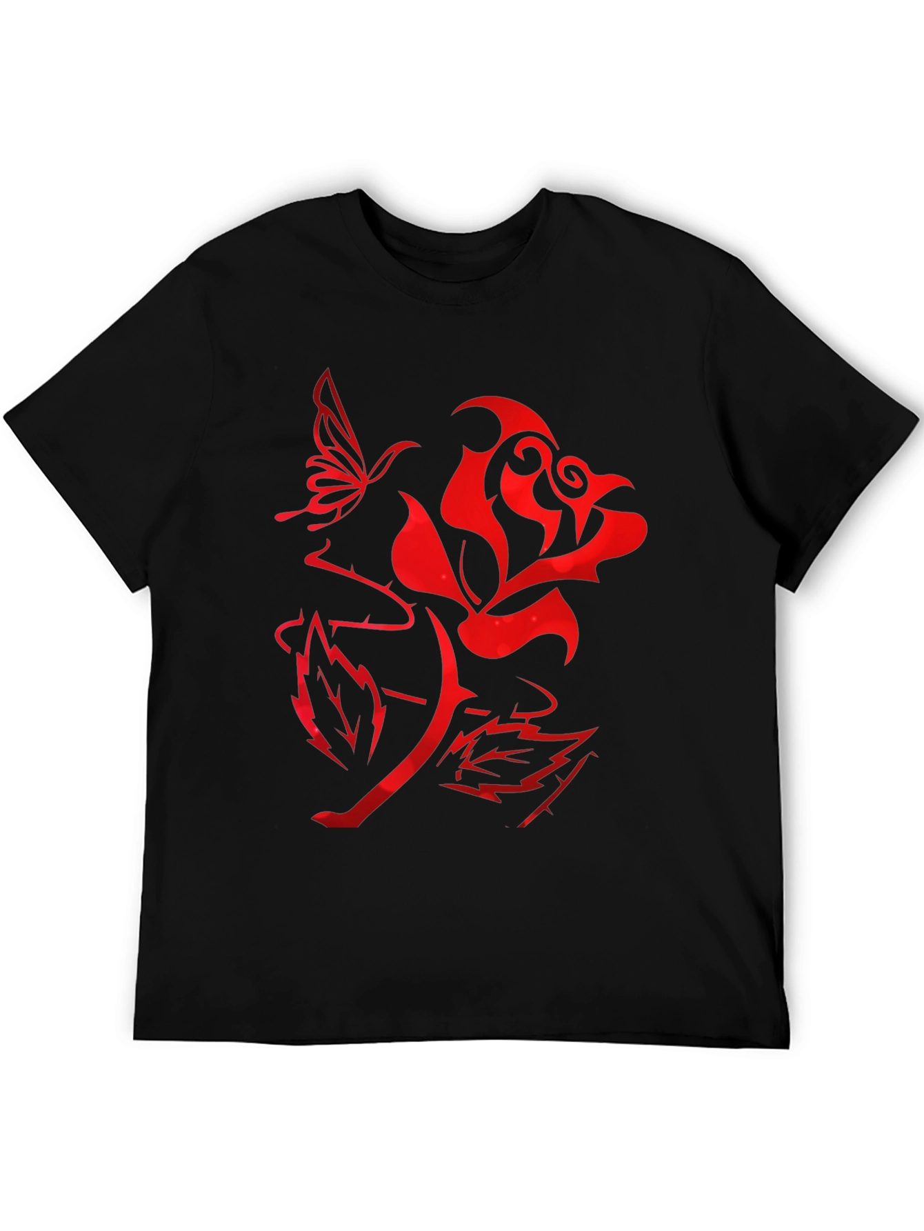 Tribal Rose & Butterfly Graphic Tee