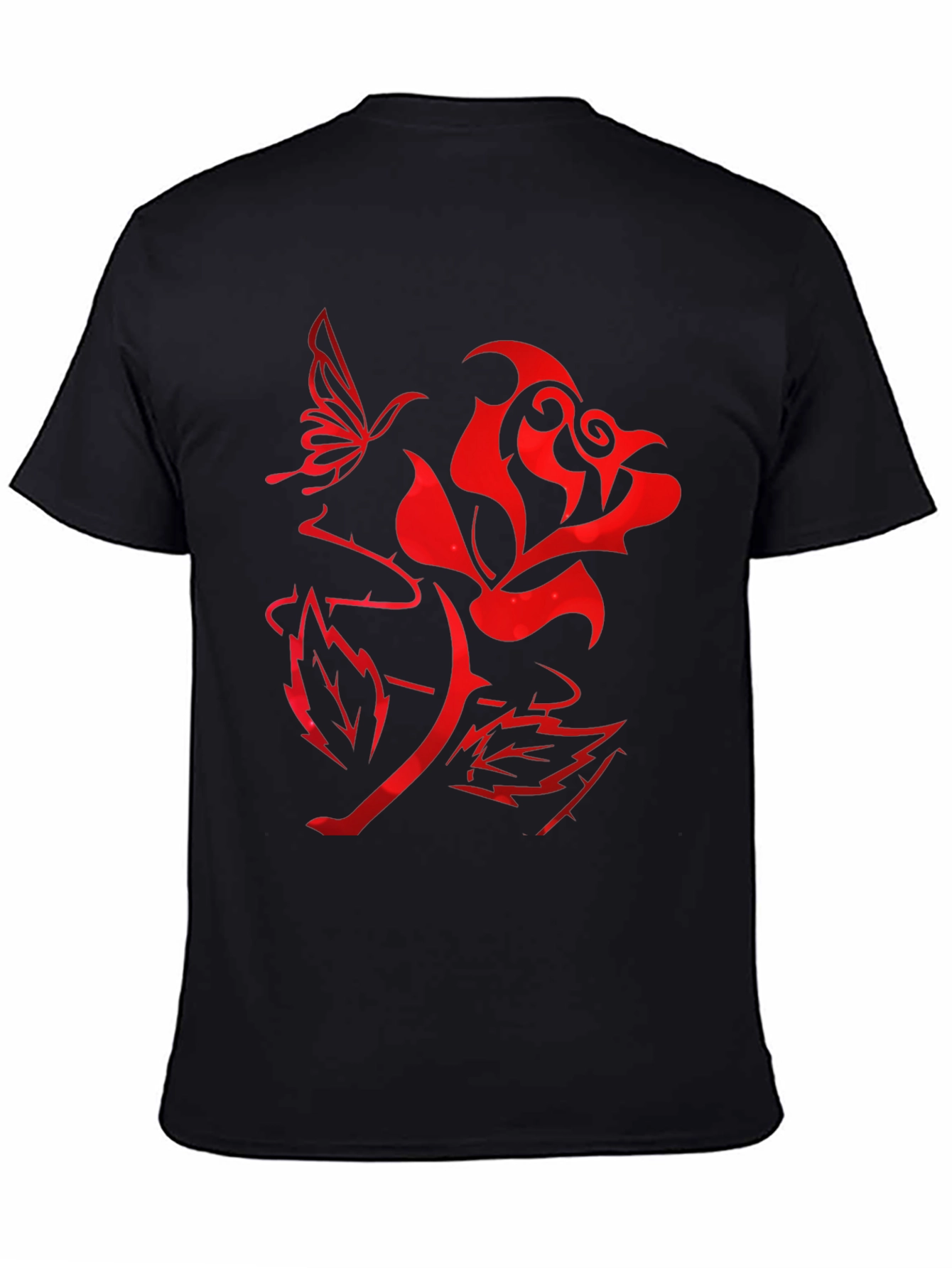 Tribal Rose & Butterfly Graphic Tee