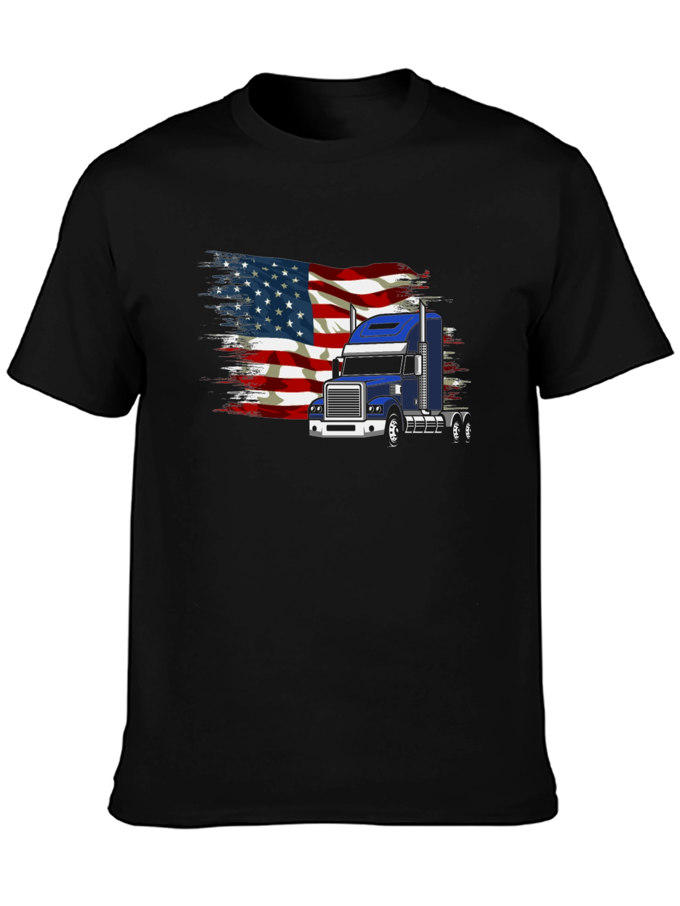 American Flag Trucker T-Shirt