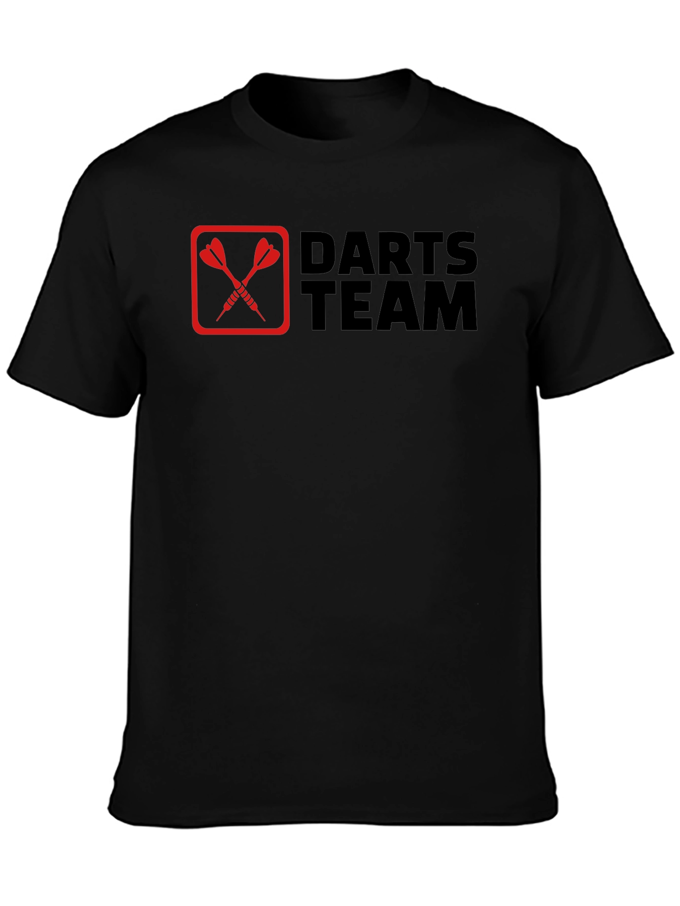 Darts Team Graphic Tee - Black Cotton T-Shirt