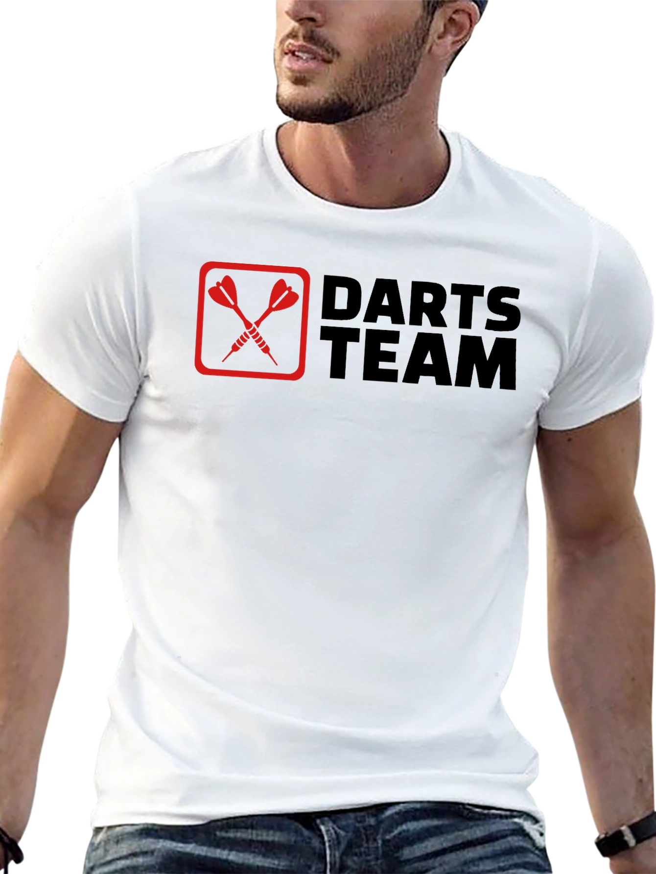 Darts Team Graphic Tee - Black Cotton T-Shirt
