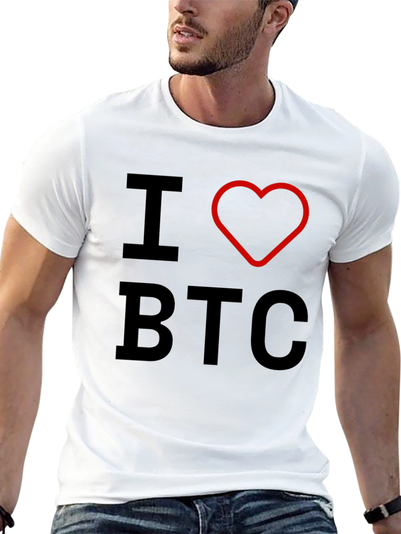 I Heart BTC Bitcoin Crypto T-Shirt