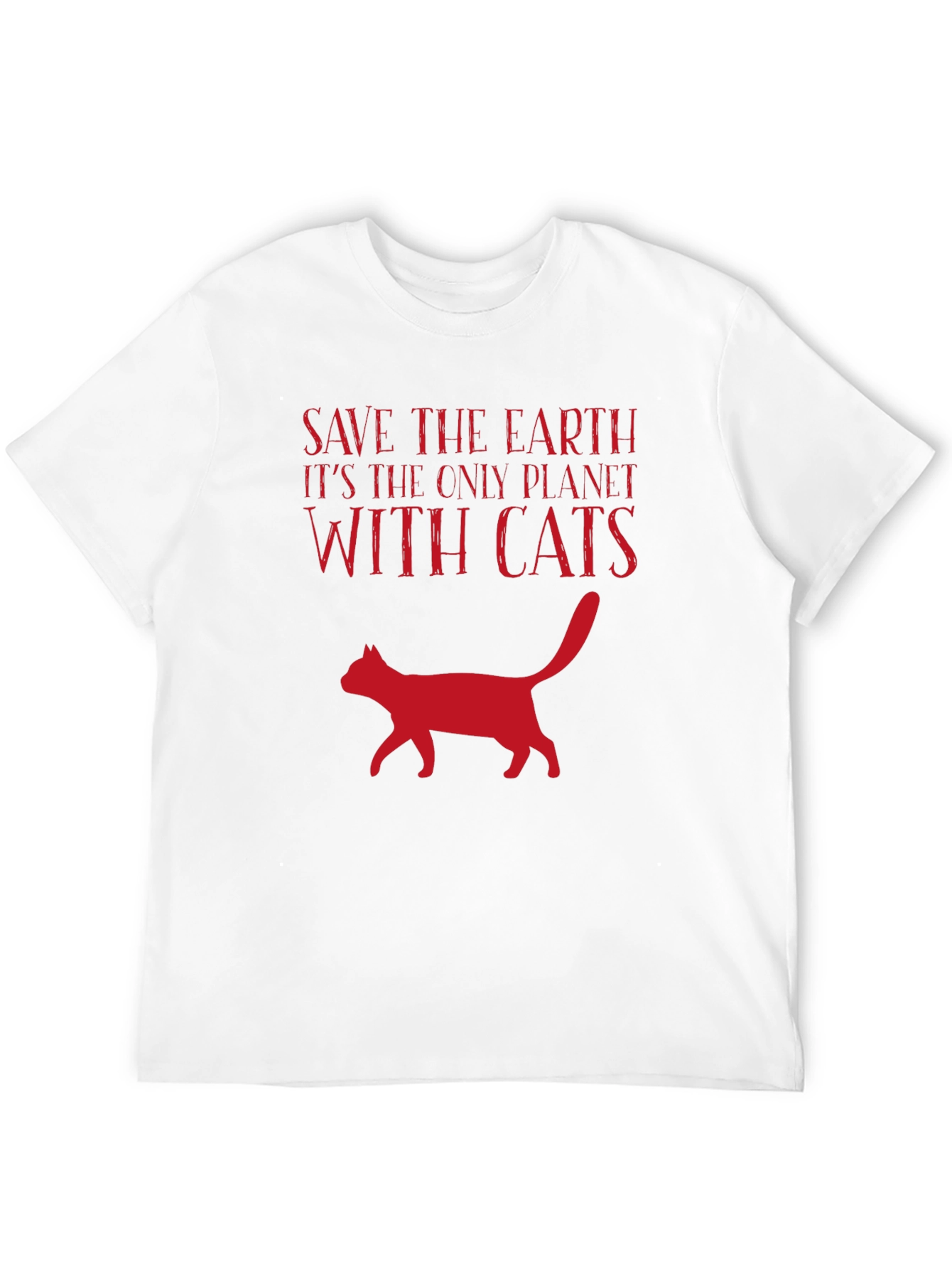 Save the Earth Cats T-Shirt - Black