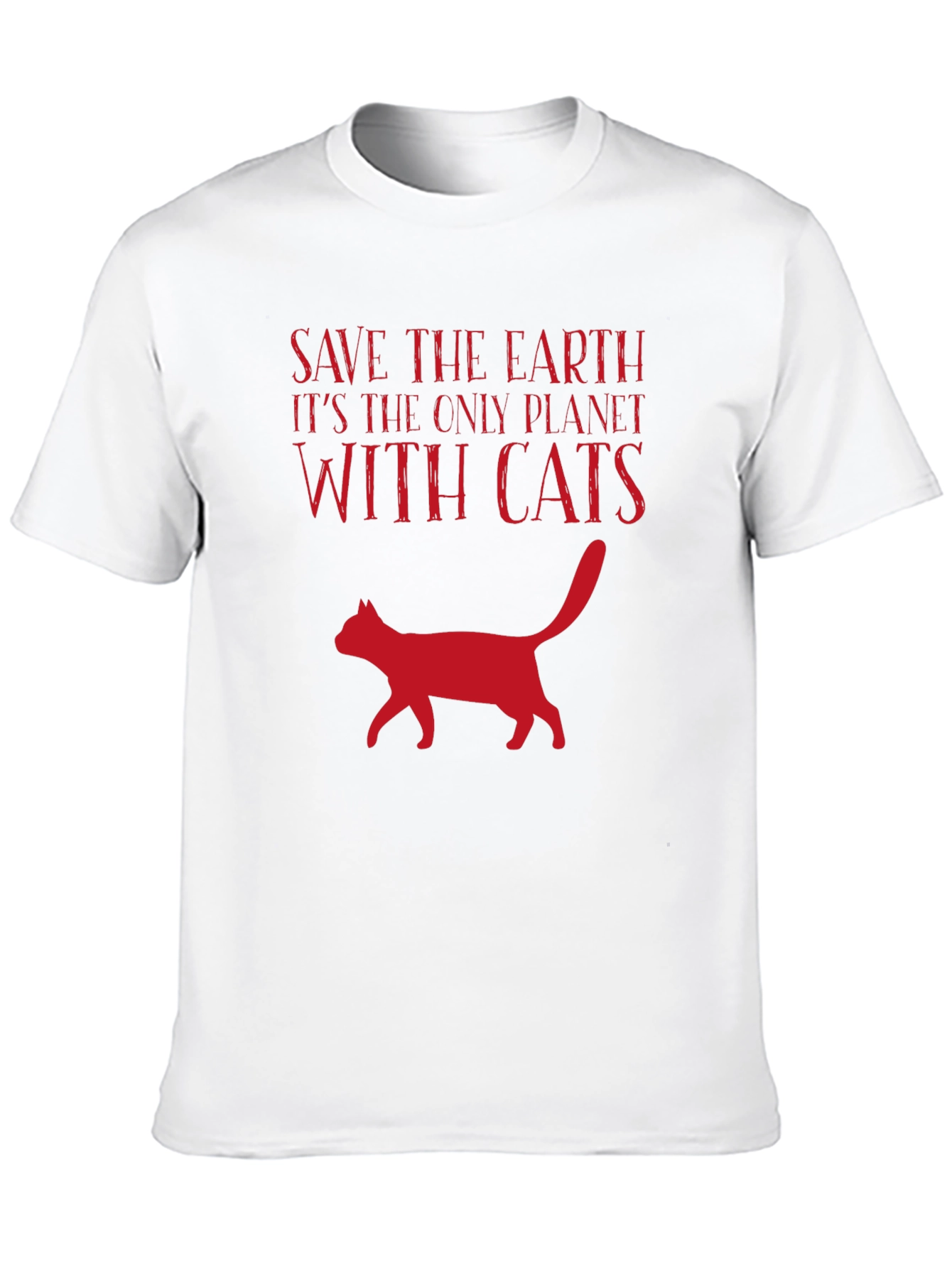 Save the Earth Cats T-Shirt - Black