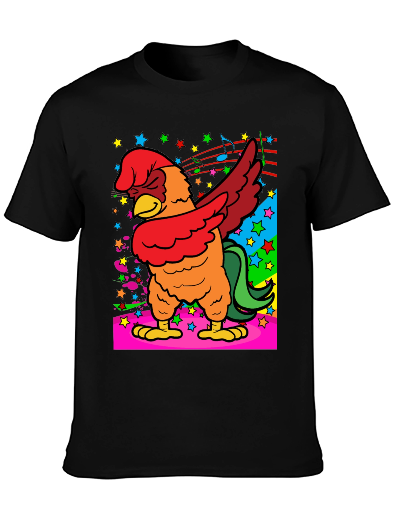 Dabbing Chicken Graphic Tee - Funky Bird T-Shirt