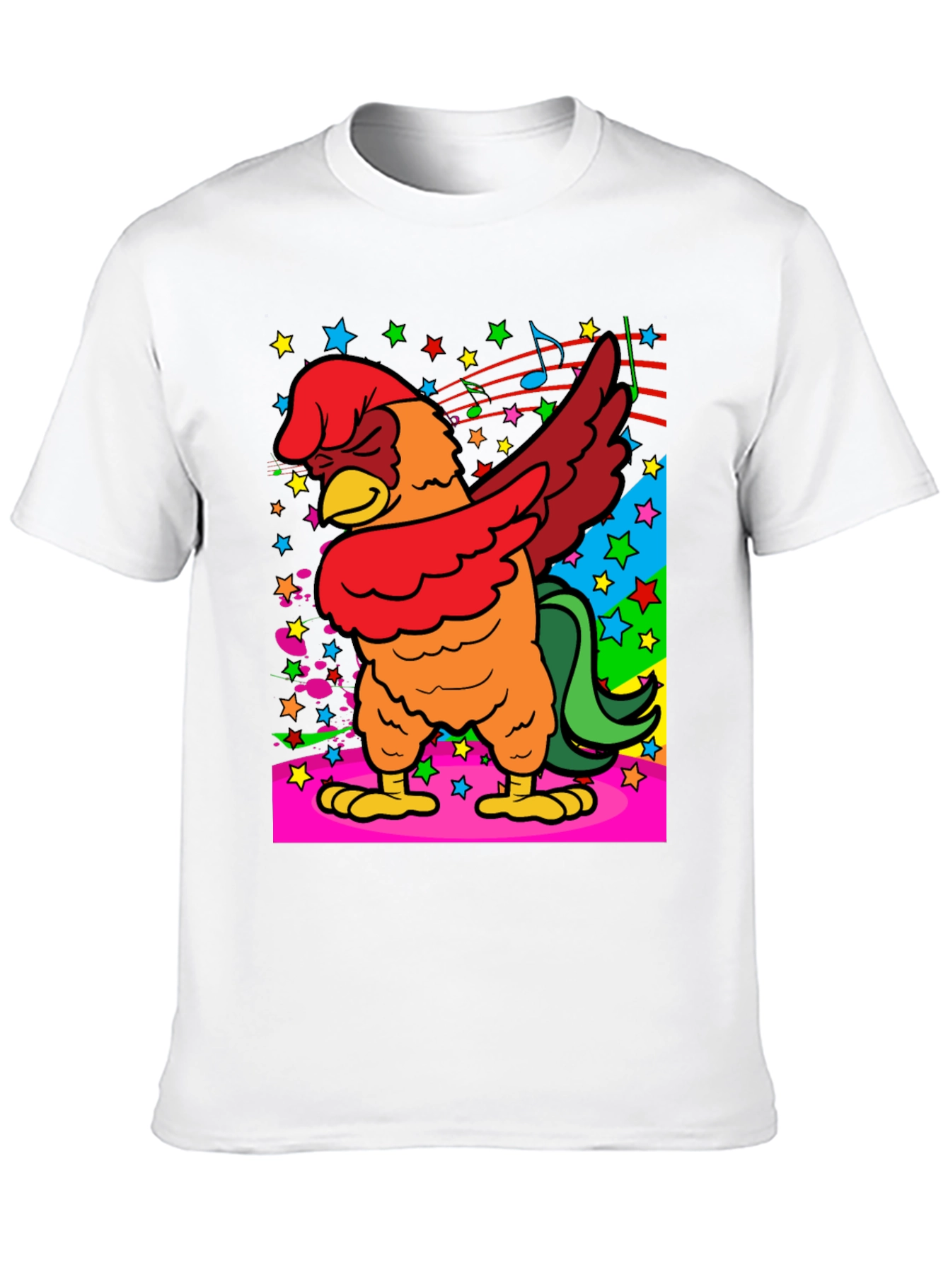 Dabbing Chicken Graphic Tee - Funky Bird T-Shirt