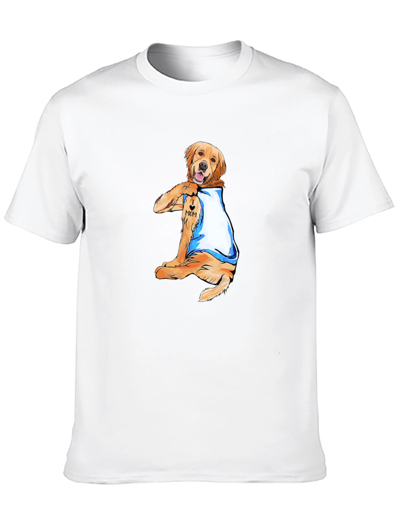 Golden Retriever Tattoo Mom Graphic T-Shirt