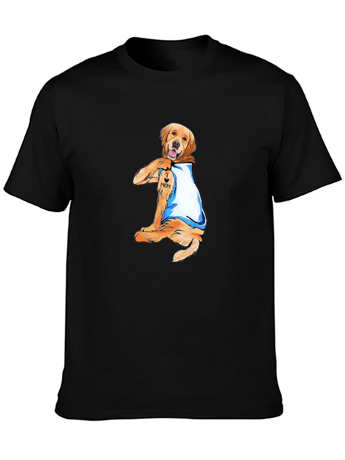 Golden Retriever Tattoo Mom Graphic T-Shirt