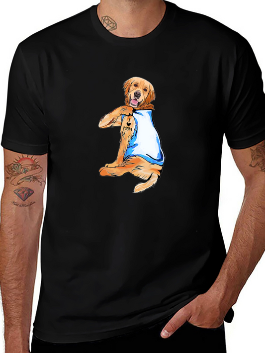 Golden Retriever Tattoo Mom Graphic T-Shirt