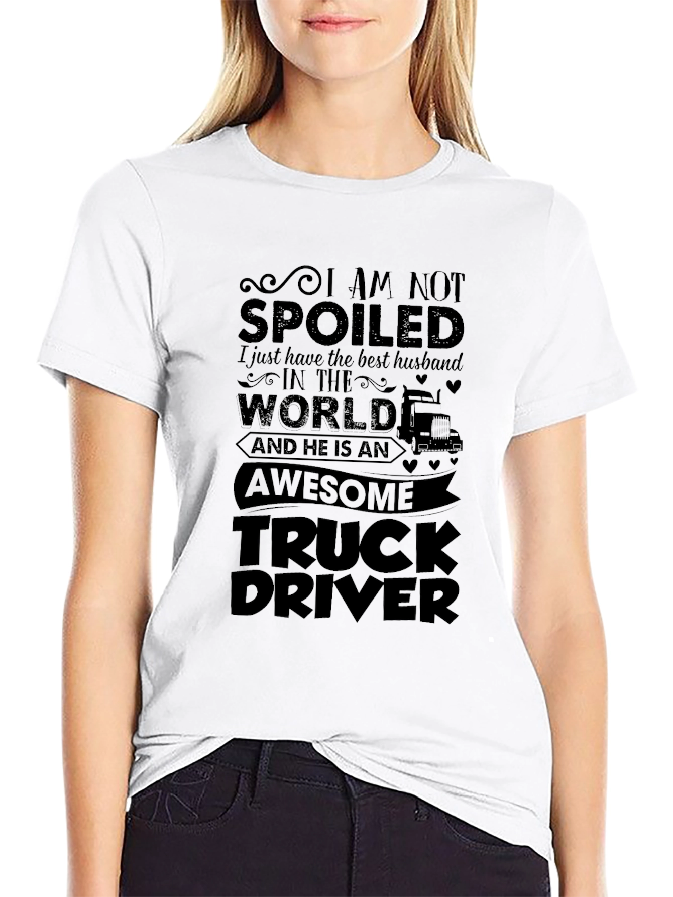 Awesome Truck Driver Husband Graphic Tee