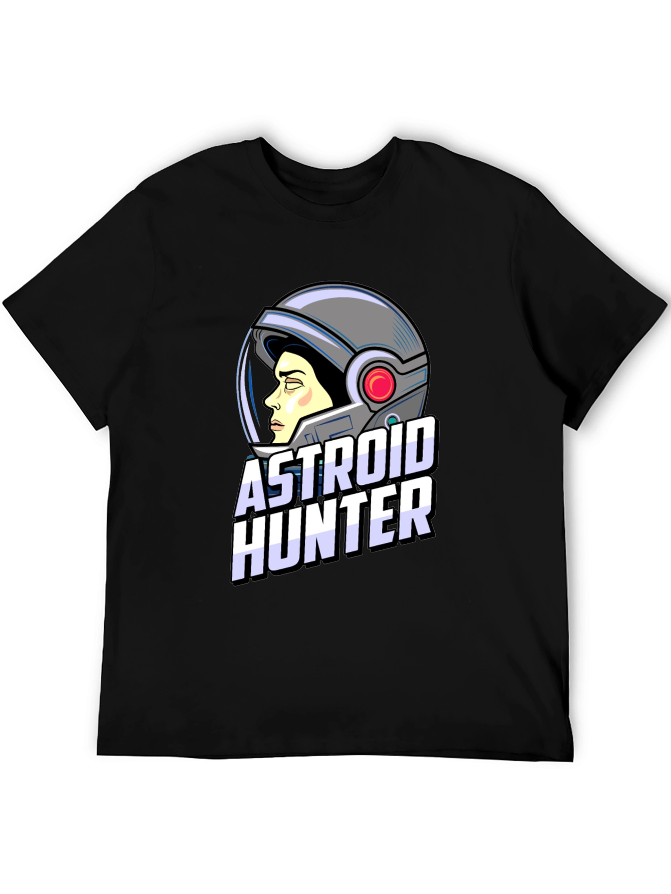Astronaut Hunter Graphic T-Shirt - Space Adventure Tee