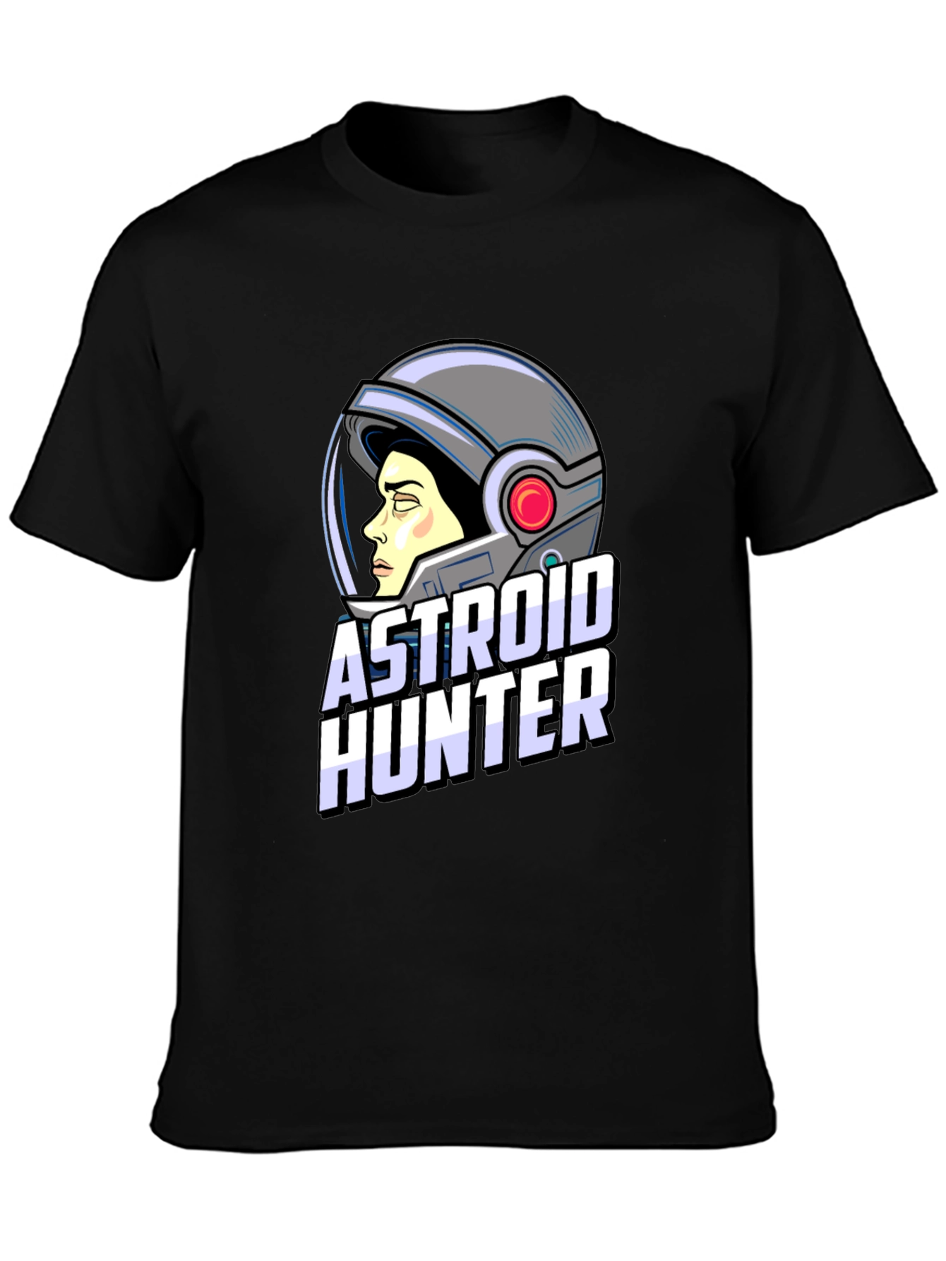 Astronaut Hunter Graphic T-Shirt - Space Adventure Tee