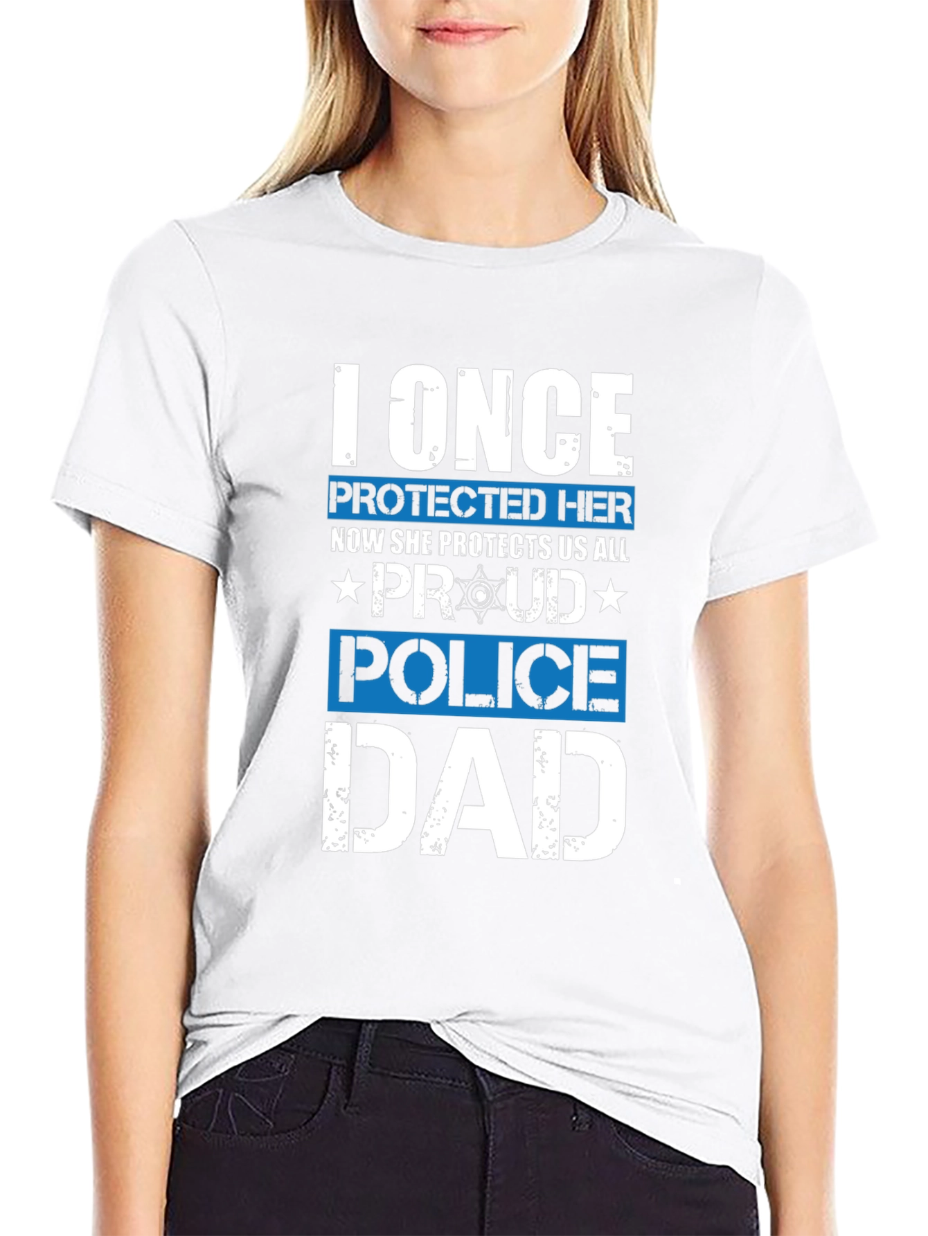 Proud Police Dad Graphic Tee