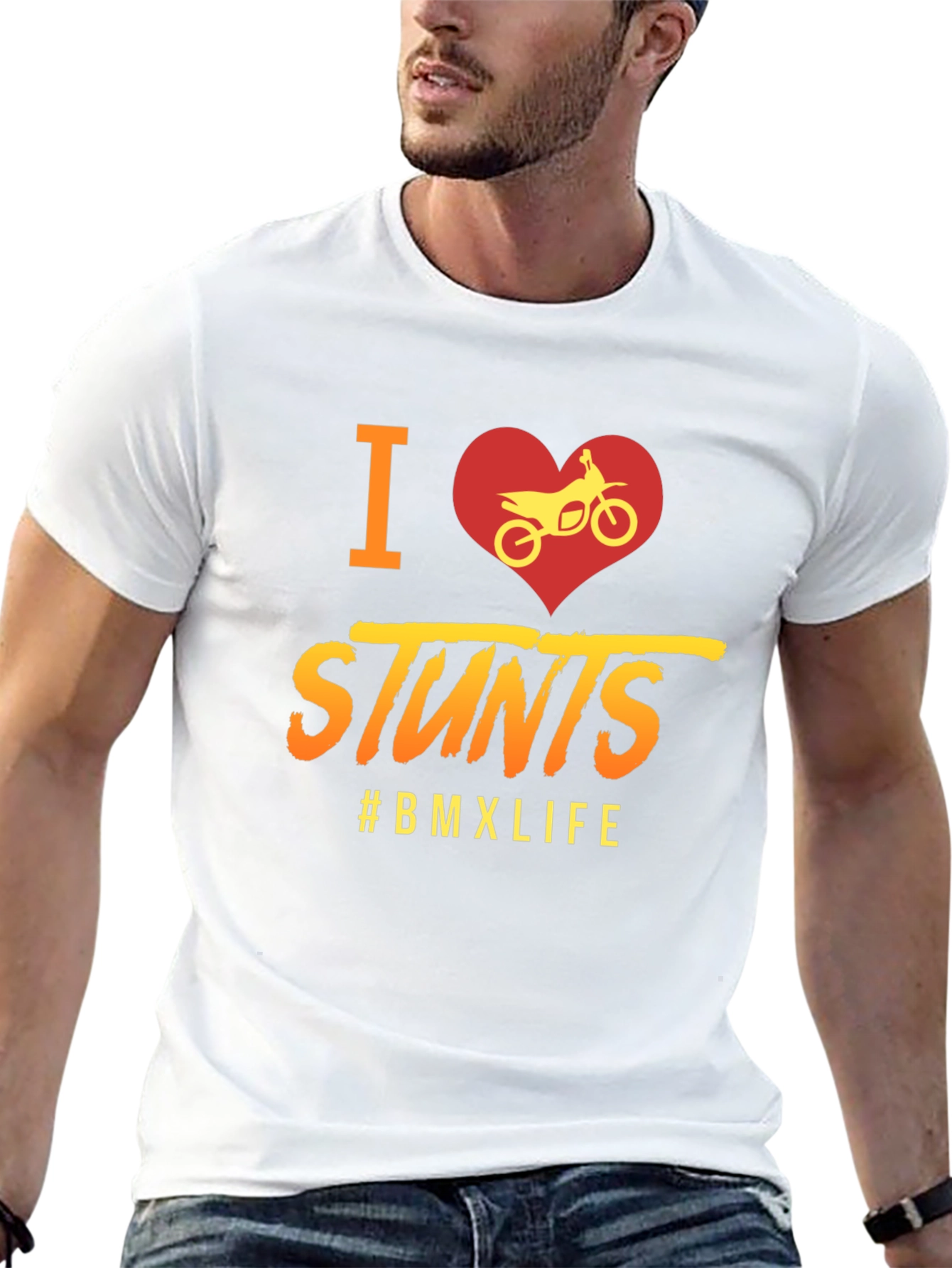 I Heart Stunts BMX Life Graphic Tee