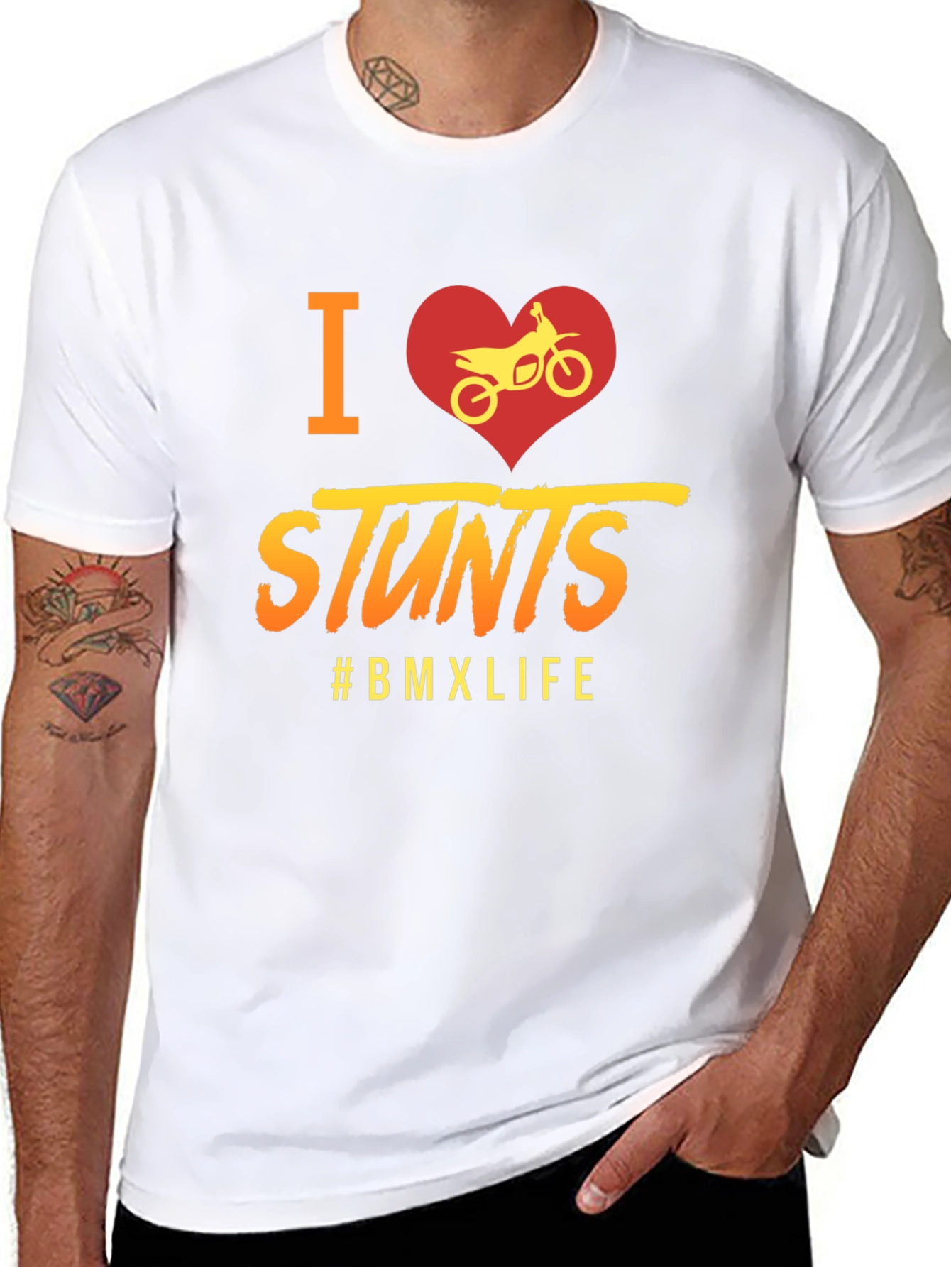 I Heart Stunts BMX Life Graphic Tee