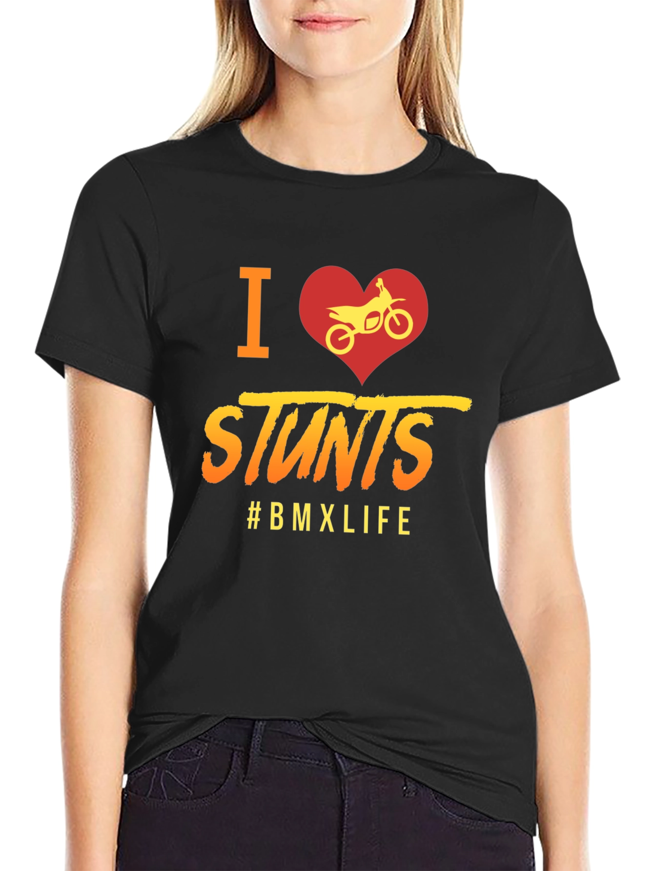 I Heart Stunts BMX Life Graphic Tee