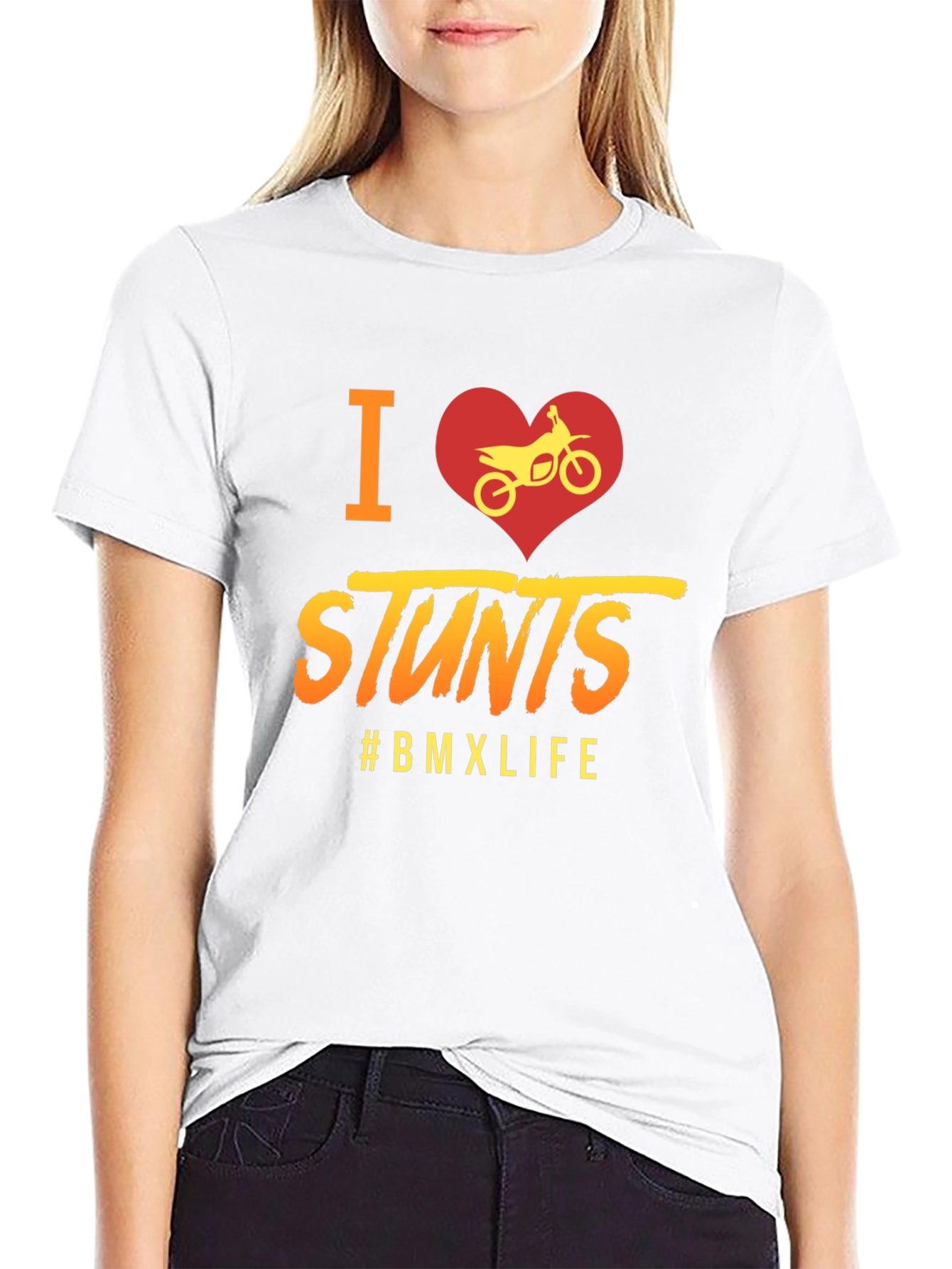 I Heart Stunts BMX Life Graphic Tee