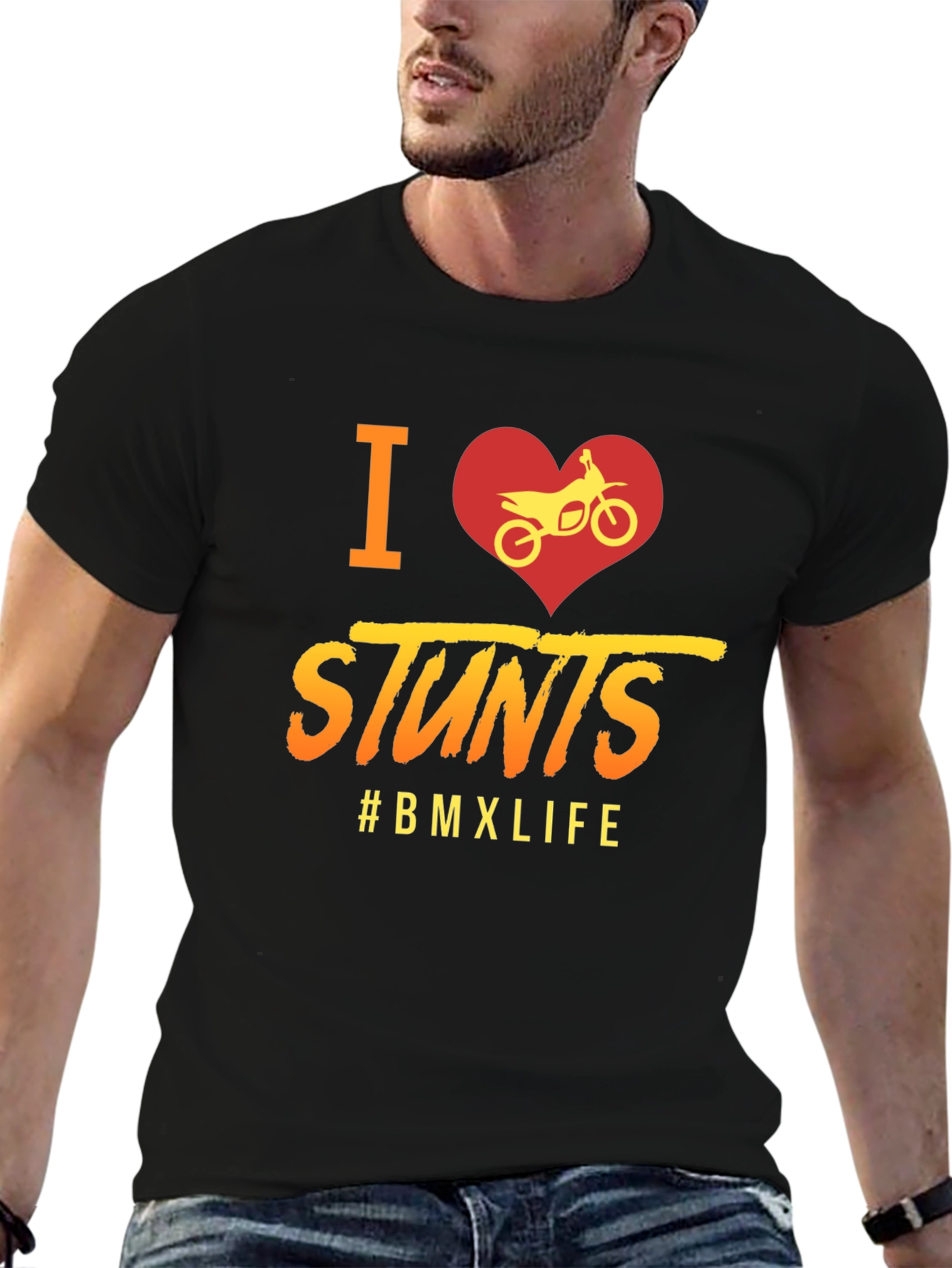 I Heart Stunts BMX Life Graphic Tee