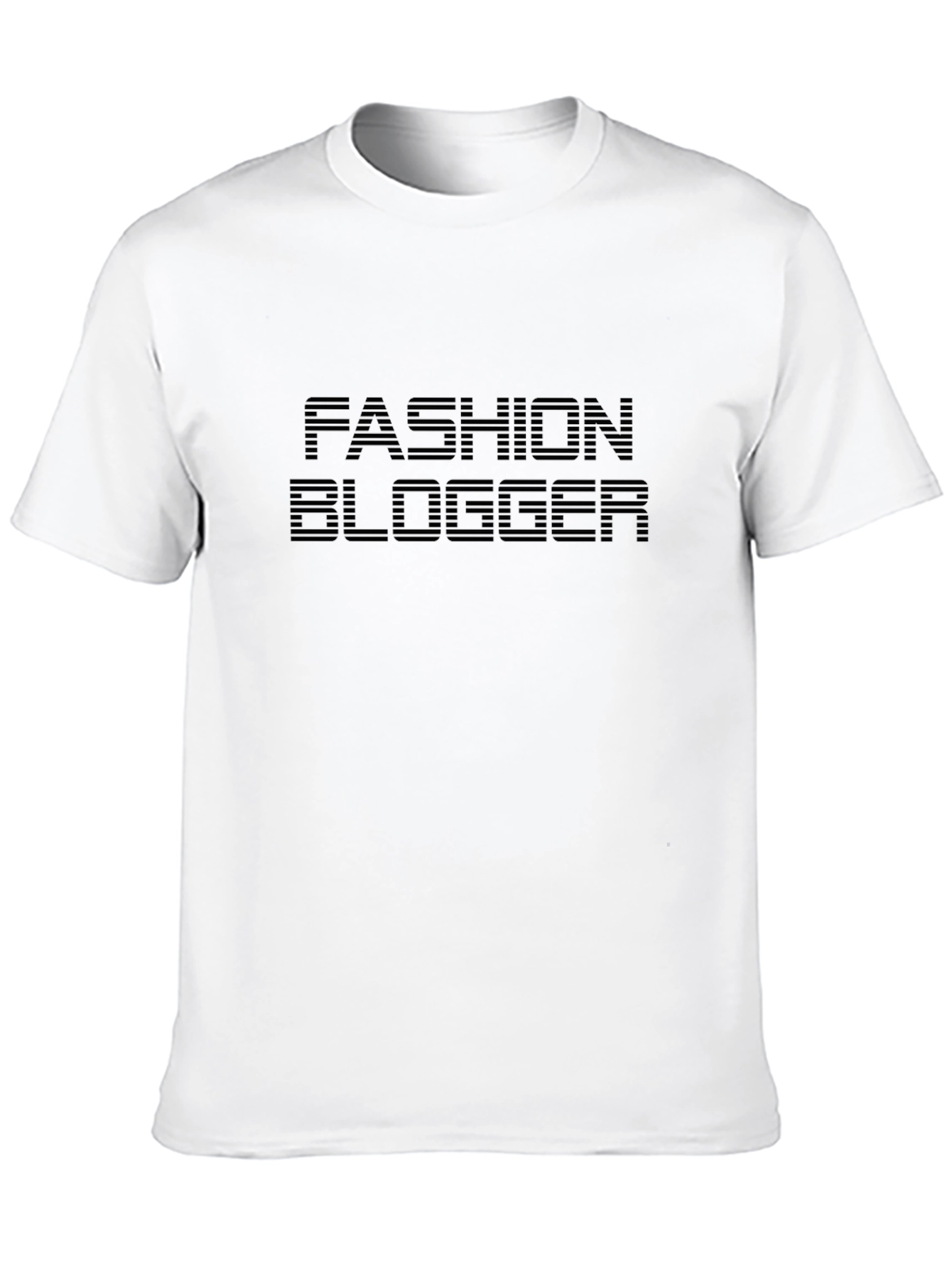 Fashion Blogger Graphic Tee - Black Crew Neck T-Shirt