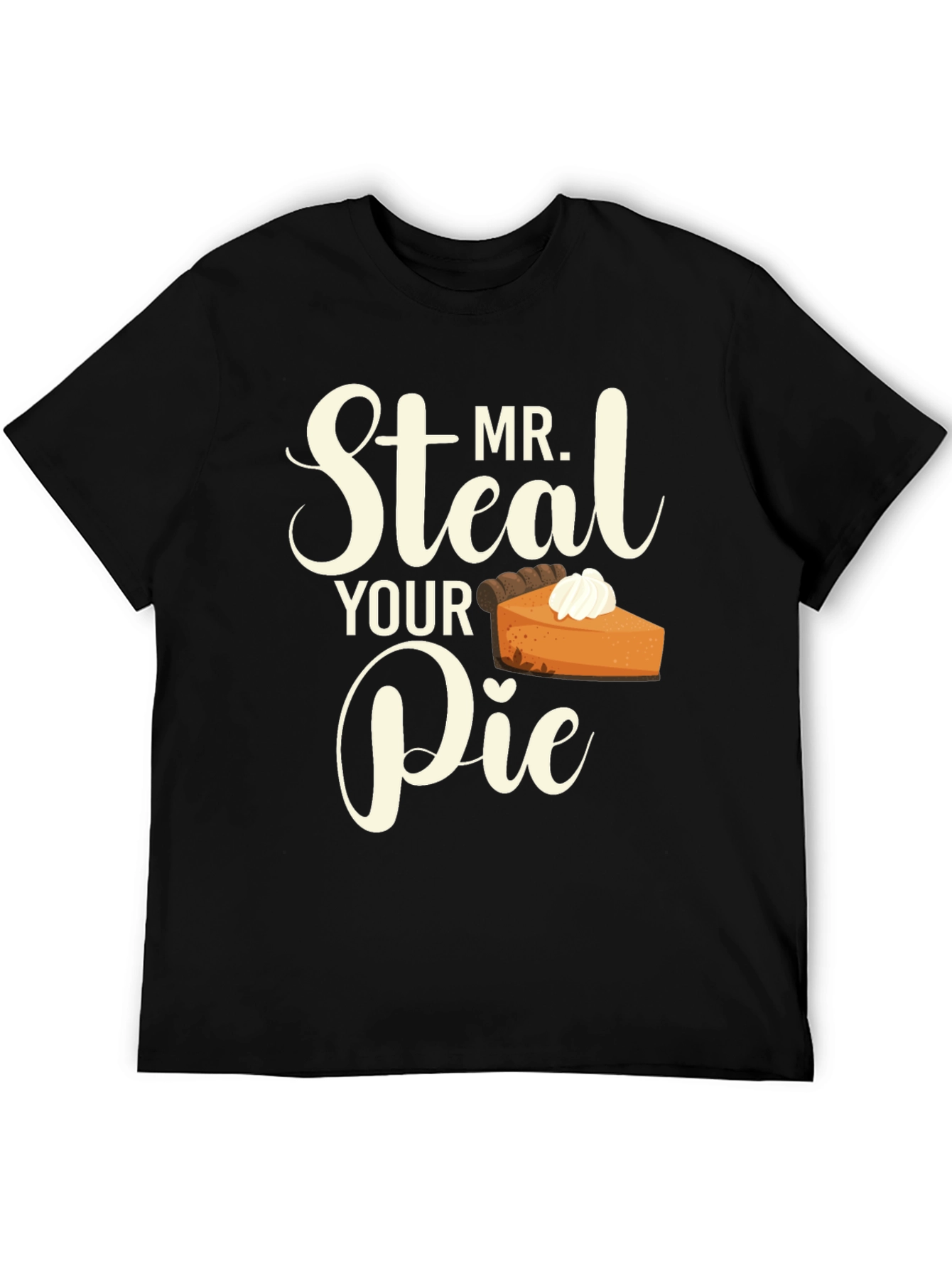 Mr. Steal Your Pie Black Graphic T-Shirt