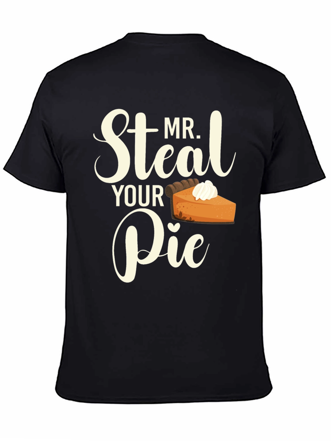 Mr. Steal Your Pie Black Graphic T-Shirt