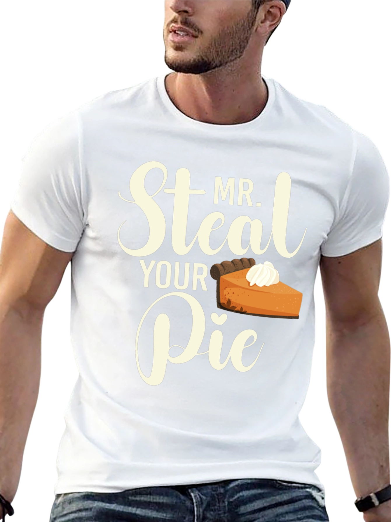 Mr. Steal Your Pie Black Graphic T-Shirt