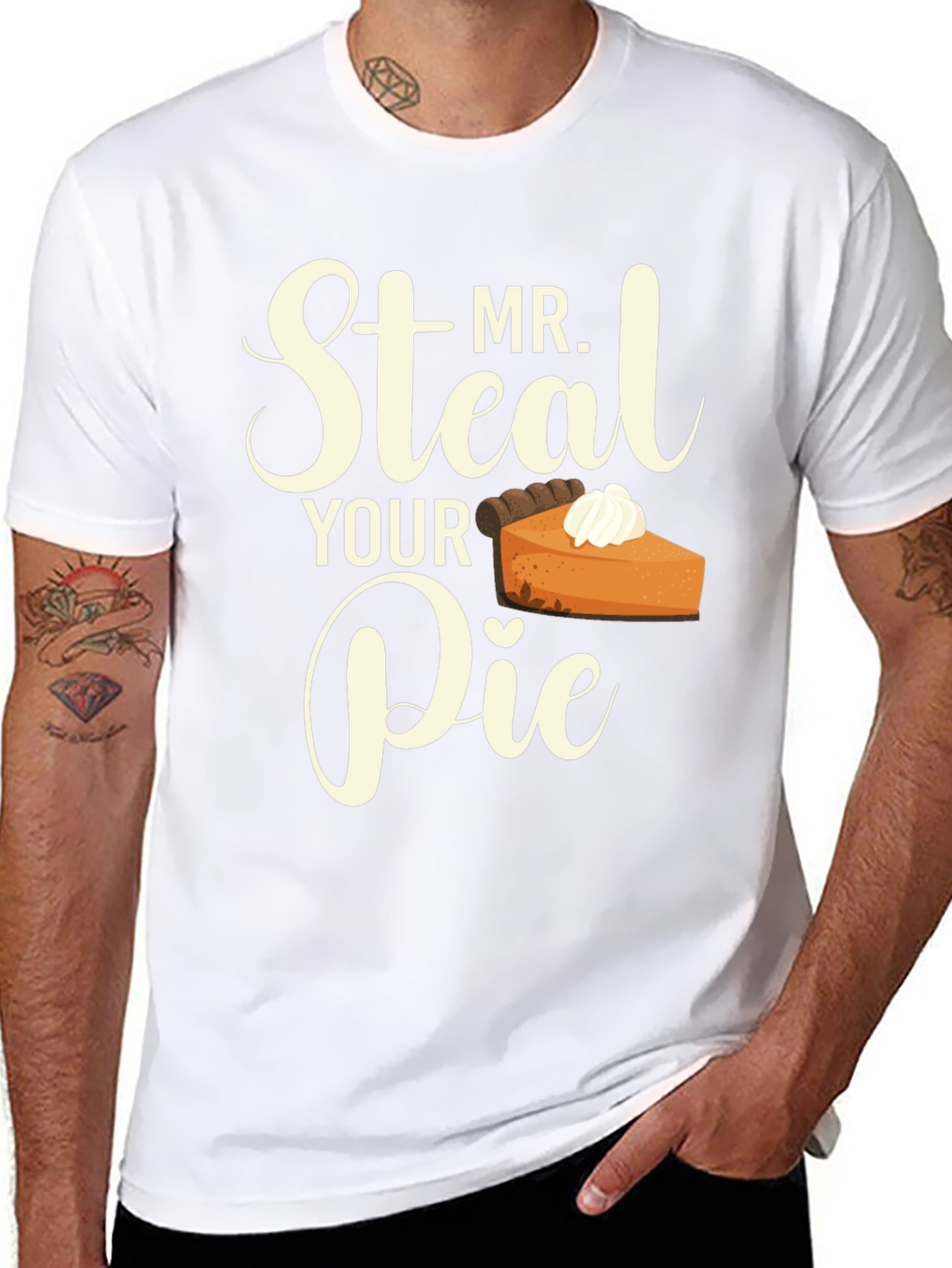 Mr. Steal Your Pie Black Graphic T-Shirt
