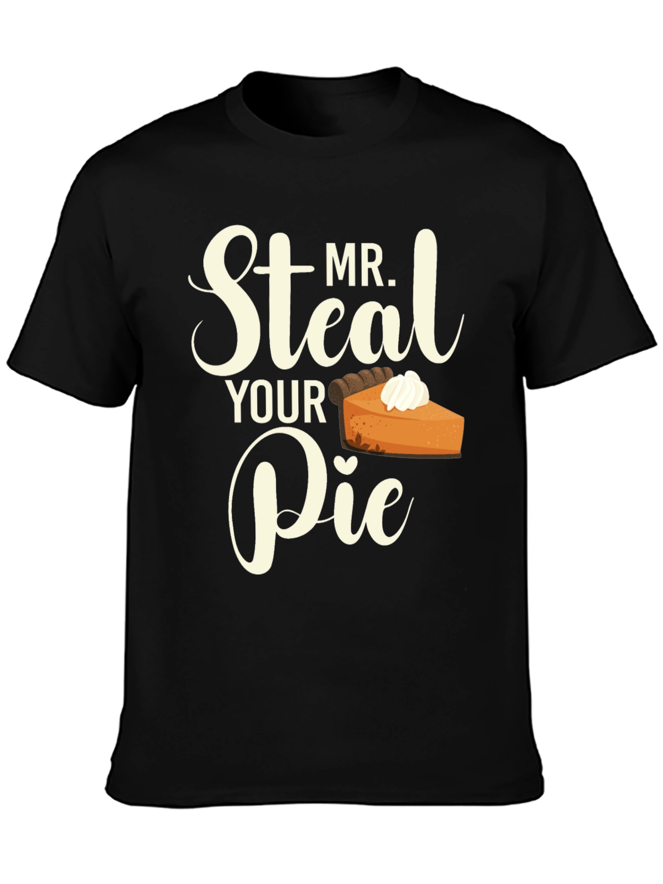 Mr. Steal Your Pie Black Graphic T-Shirt