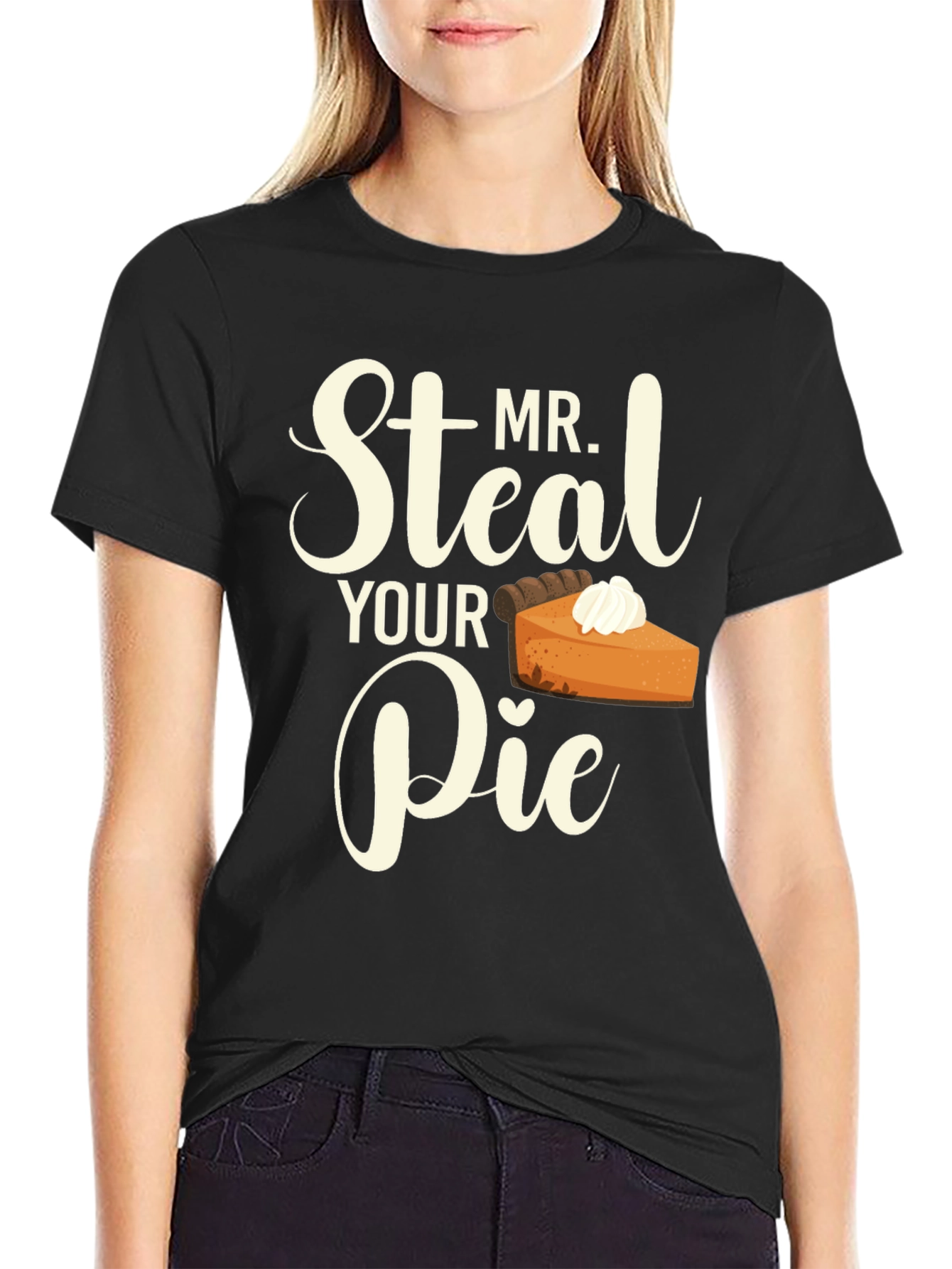 Mr. Steal Your Pie Black Graphic T-Shirt