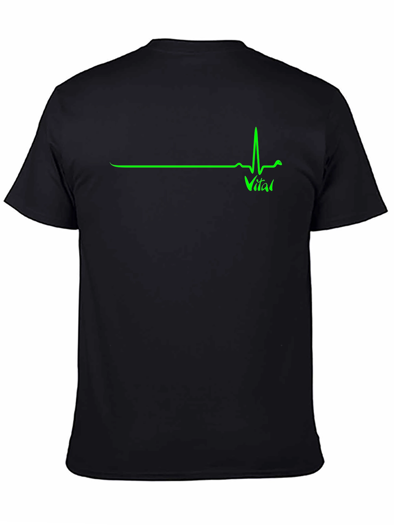 Vital Sign ECG Graphic T-Shirt - Black