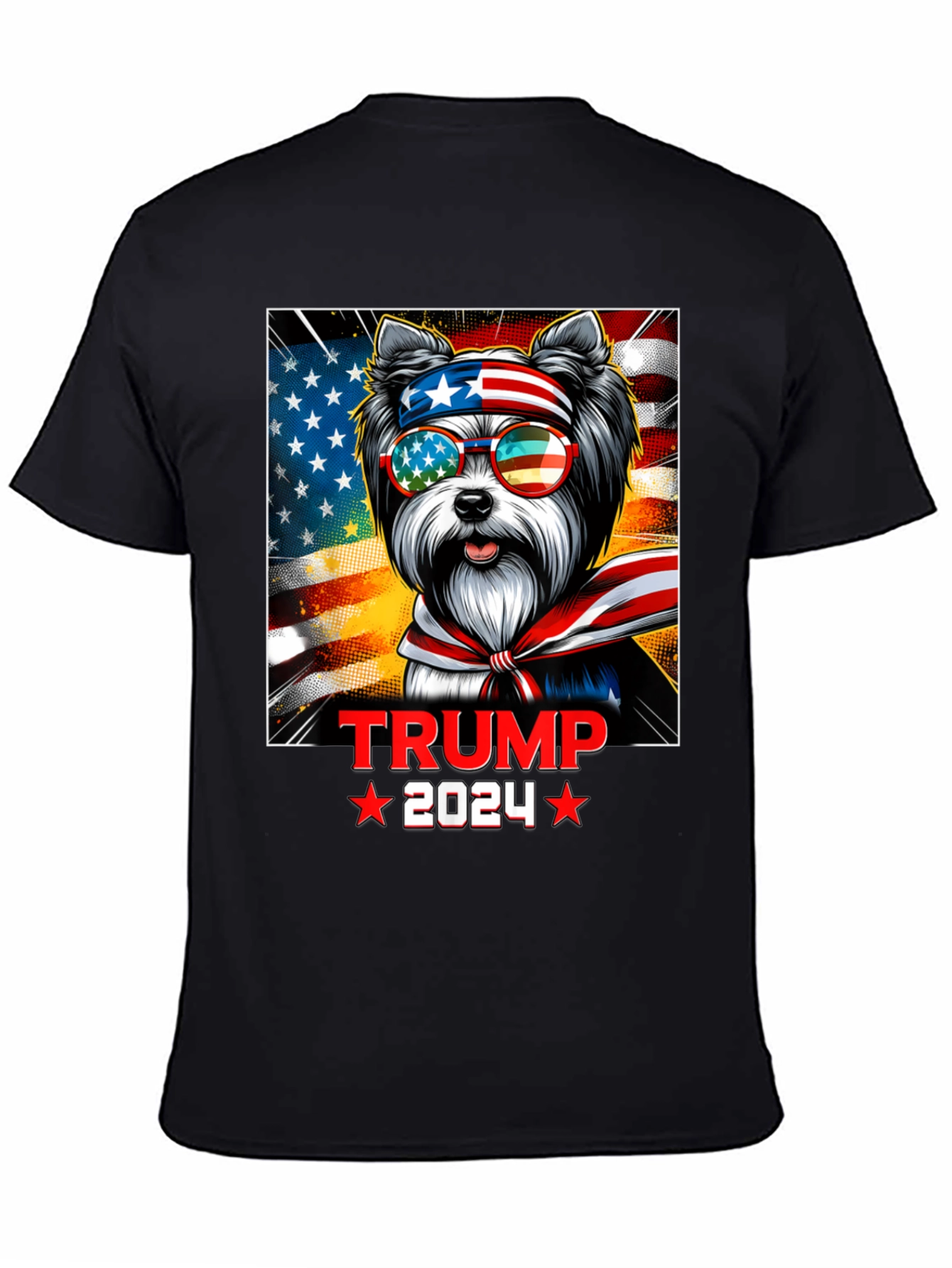Trump 2024 Patriotic Dog T-Shirt