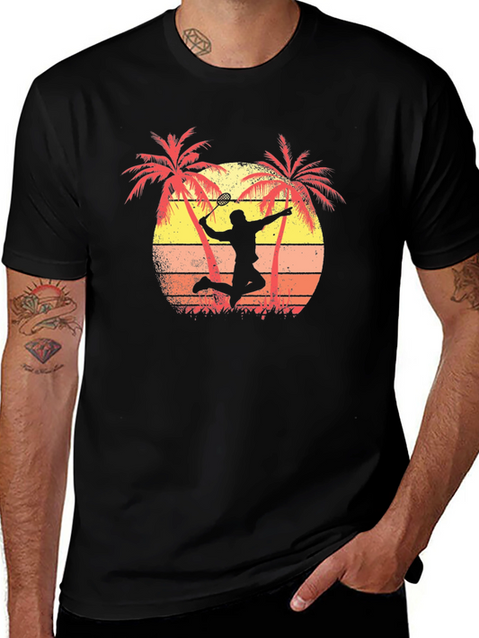 Badminton Sunset Graphic Tee