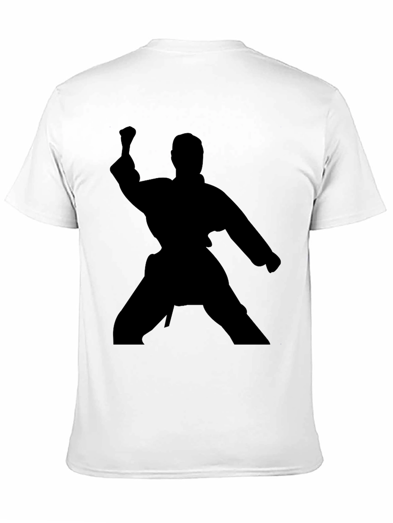 Karate Silhouette Graphic T-Shirt - Black Martial Arts Tee