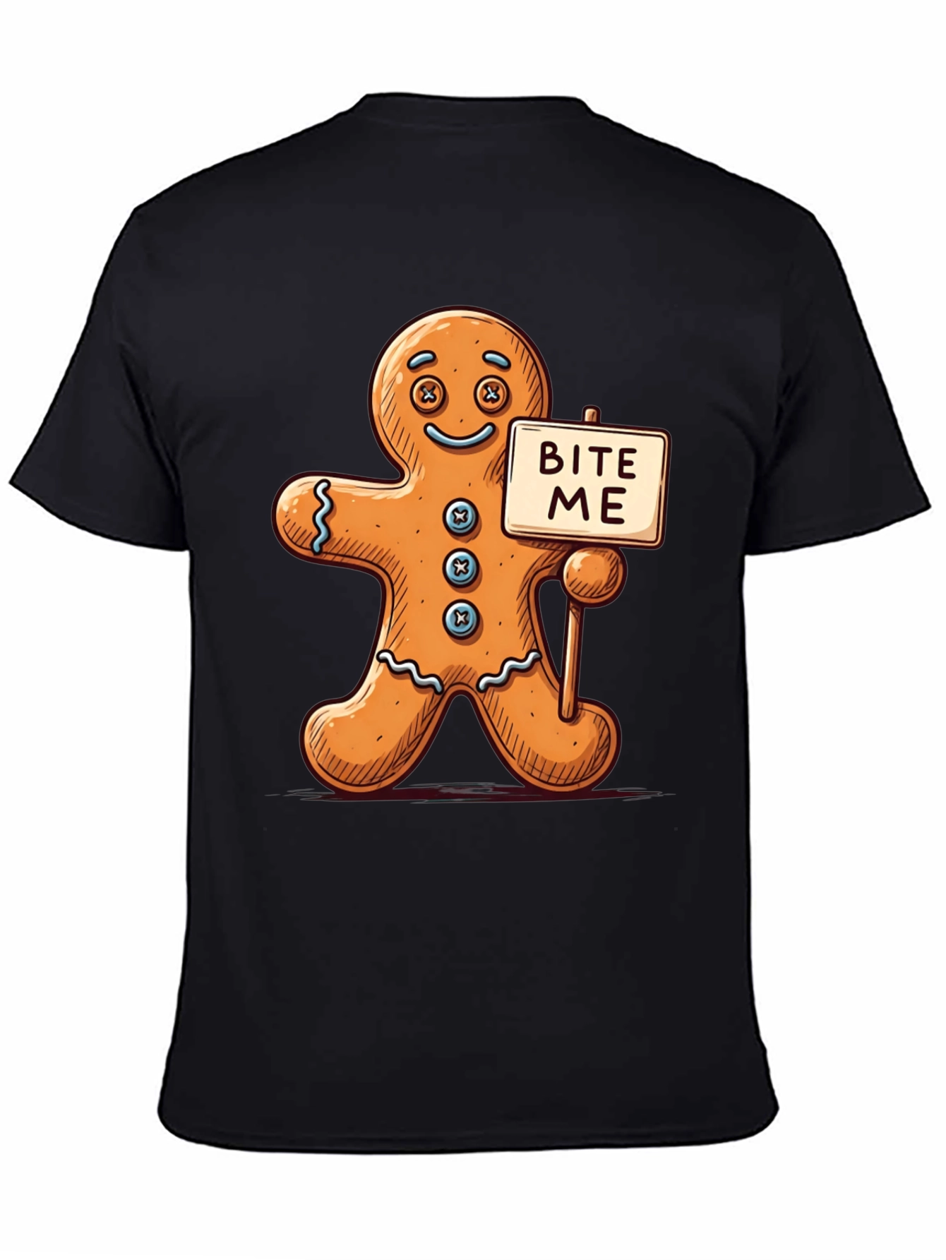 Gingerbread Man Bite Me Graphic Tee