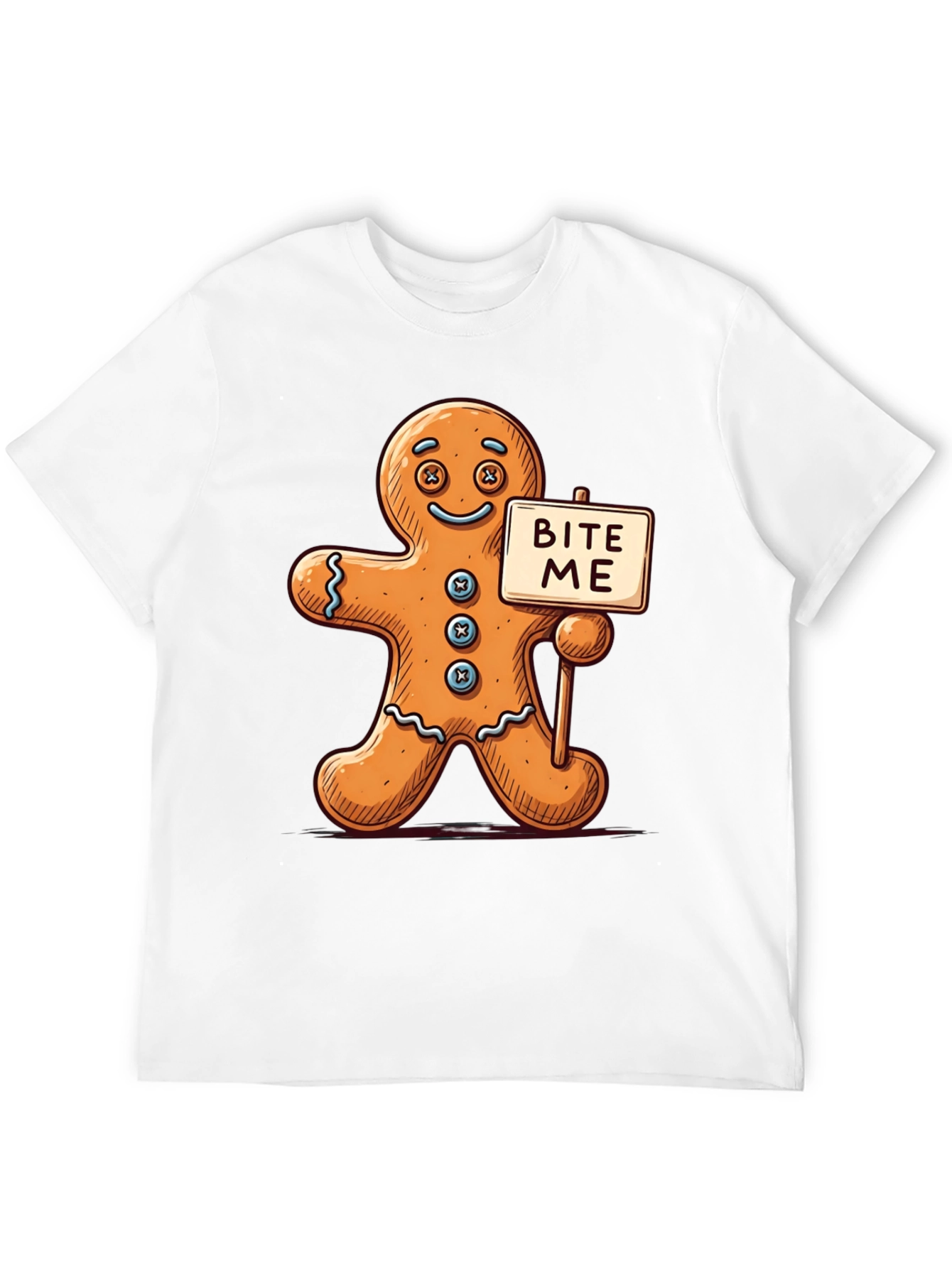 Gingerbread Man Bite Me Graphic Tee