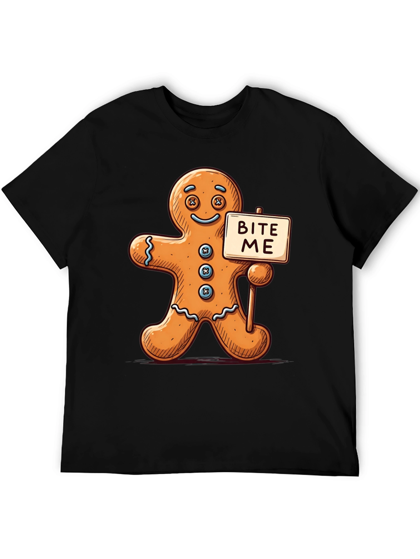 Gingerbread Man Bite Me Graphic Tee
